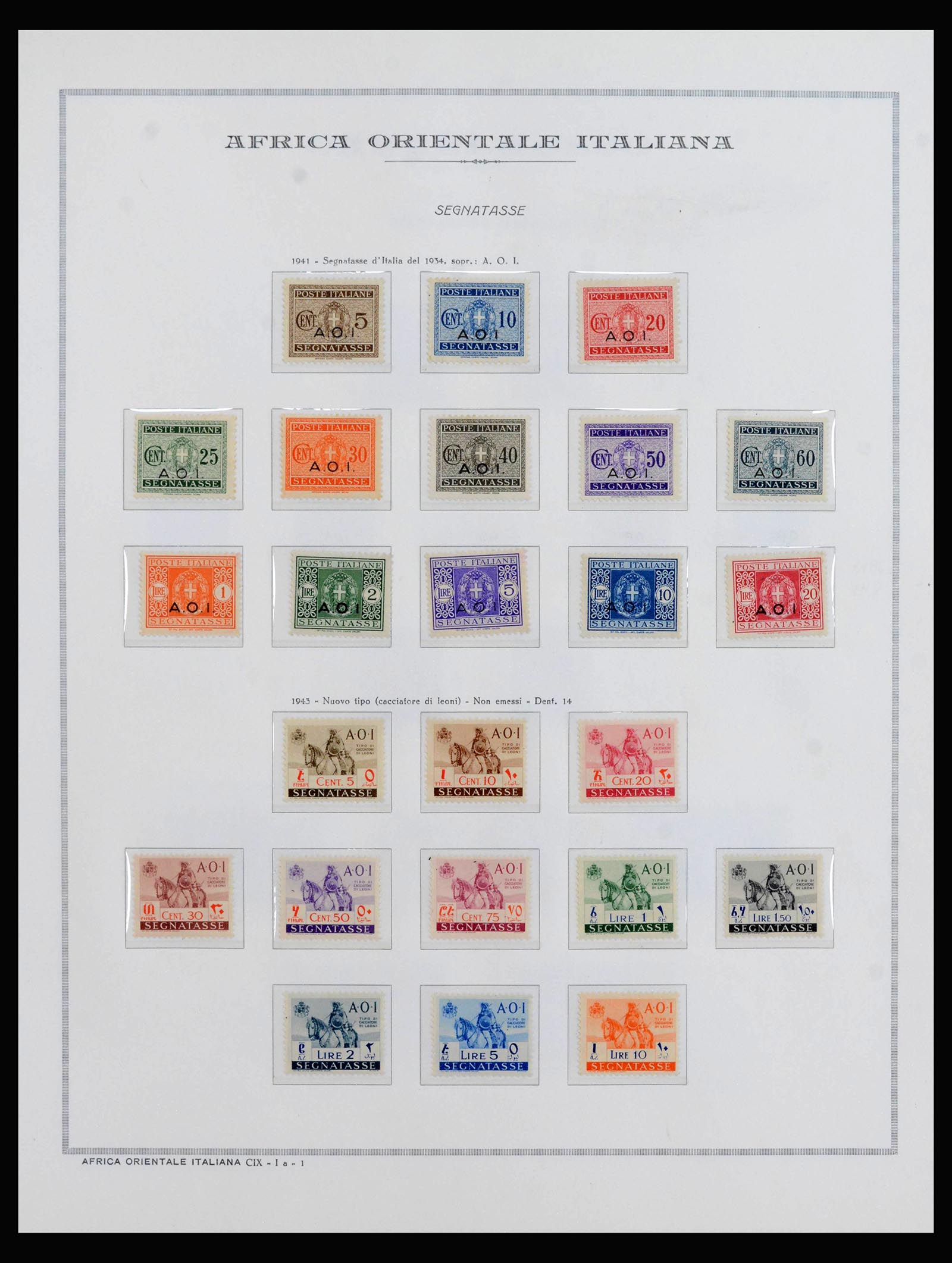 40000 0017 - Postzegelverzameling 40000 Italiaanse kolonien compleet 1893-1960.