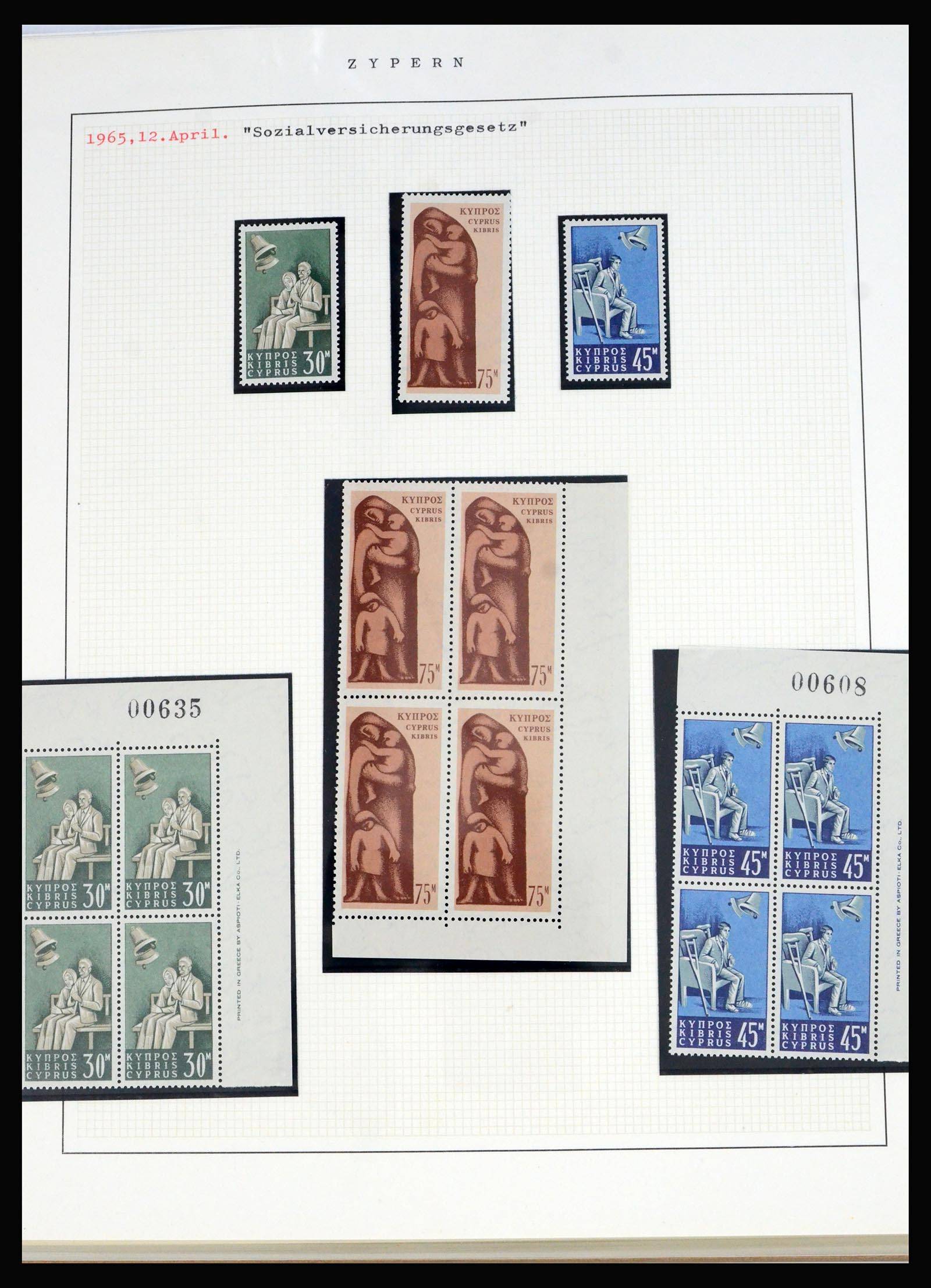 40002 0017 - Postzegelverzameling 40002 Cyprus 1960-1974.