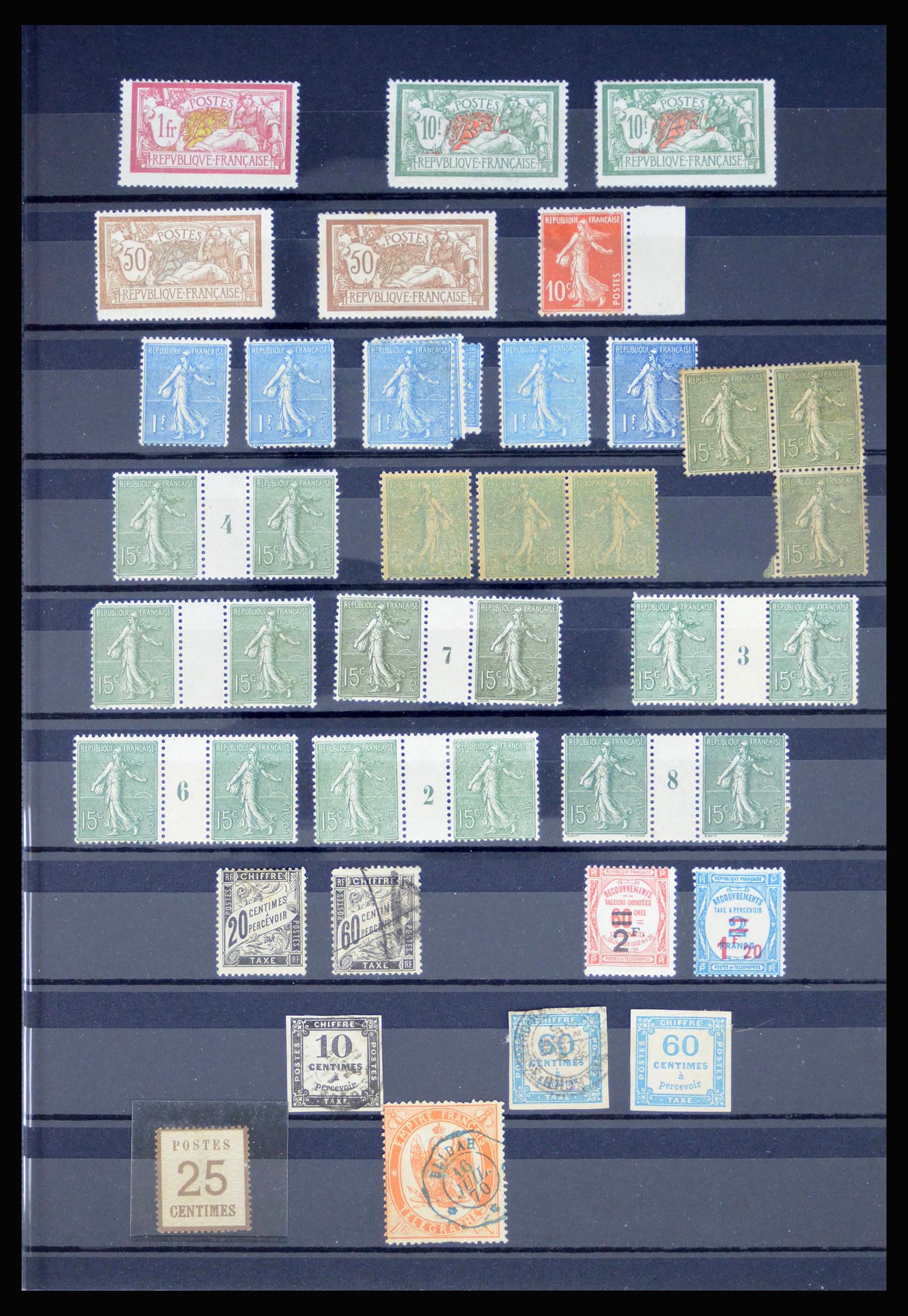 40006 0005 - Postzegelverzameling 40006 Frankrijk en koloniën 1853-1970.
