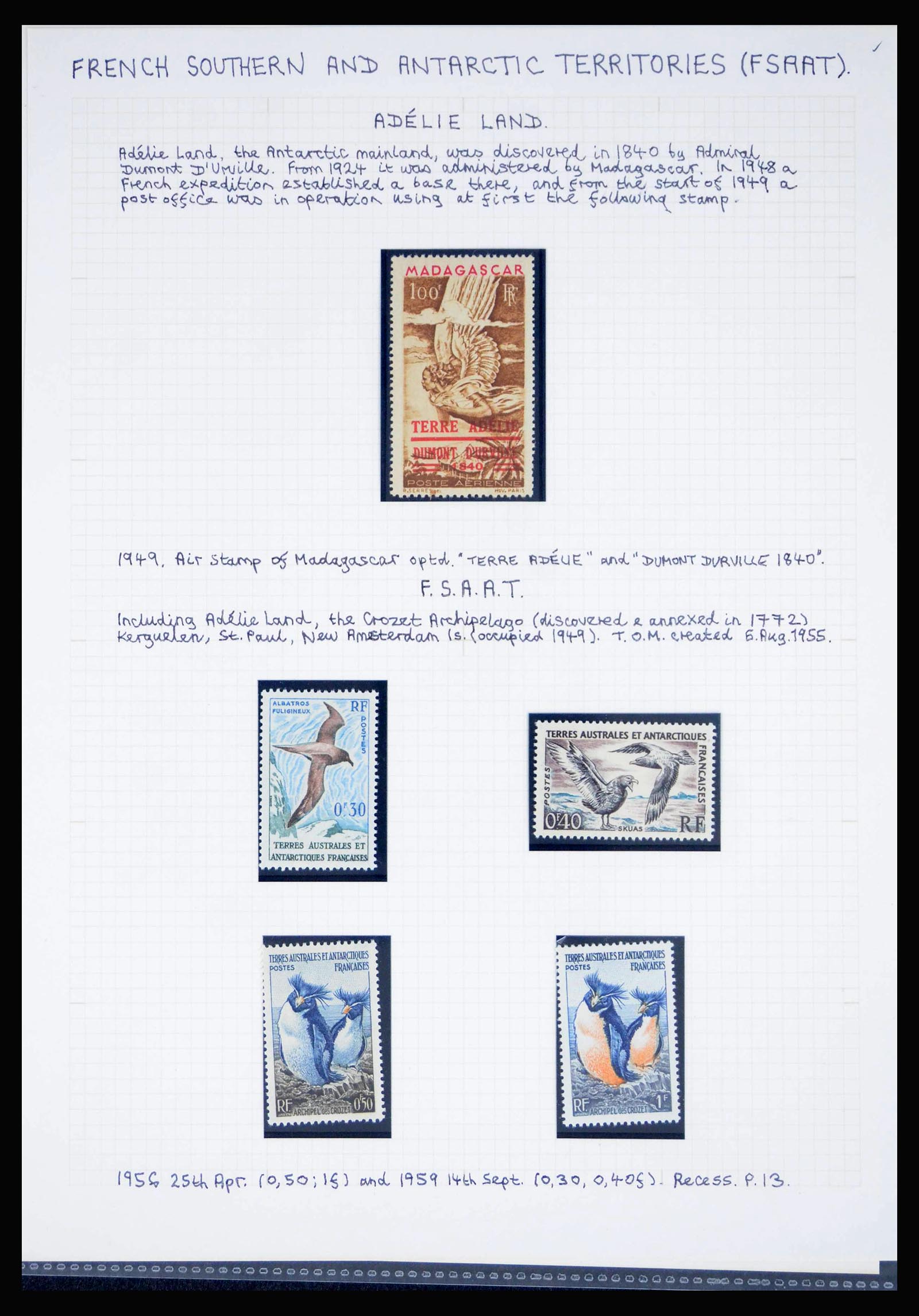 40006 0015 - Postzegelverzameling 40006 Frankrijk en koloniën 1853-1970.