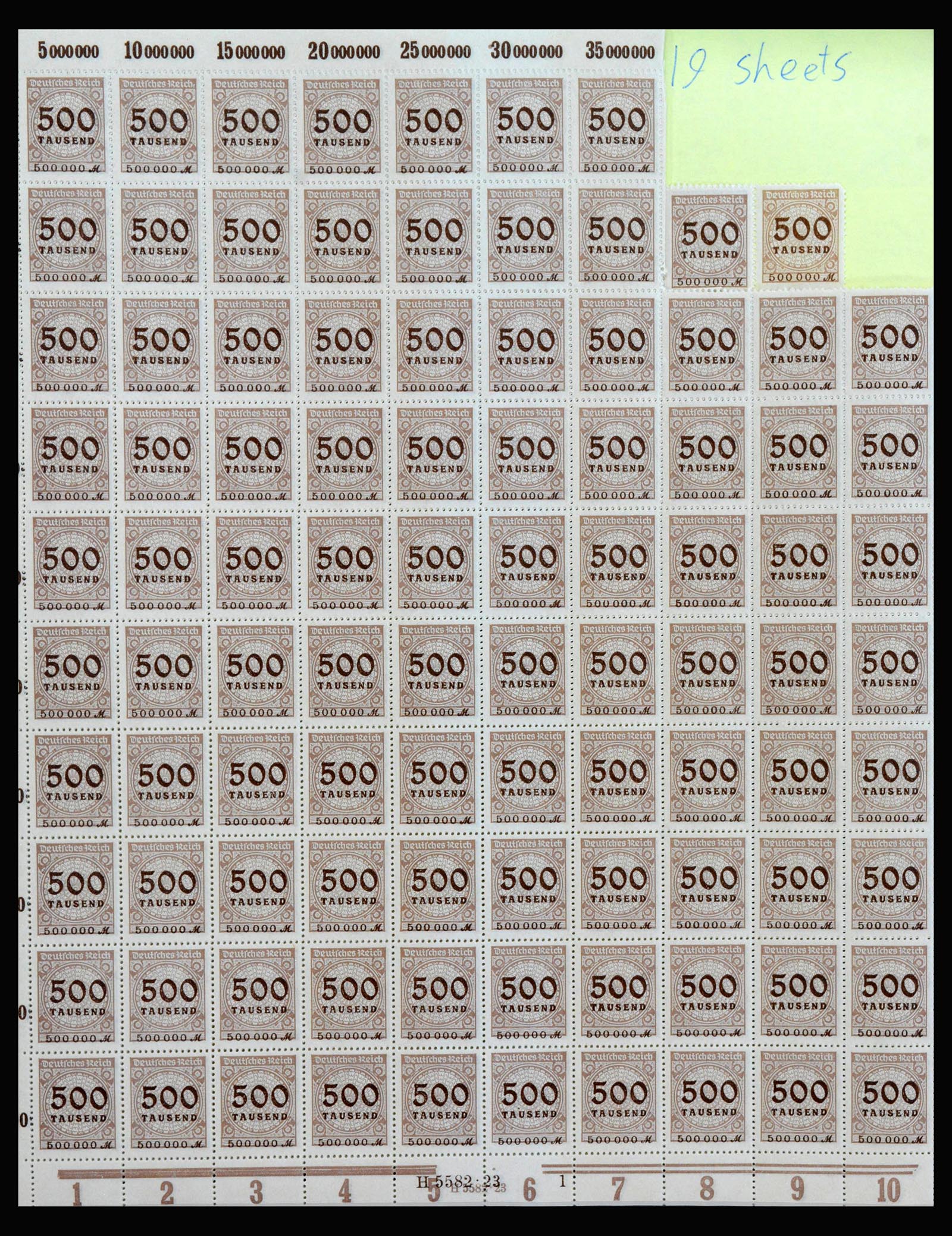 40028 0001 - Postzegelverzameling 40028 Duitse Rijk infla vellen.