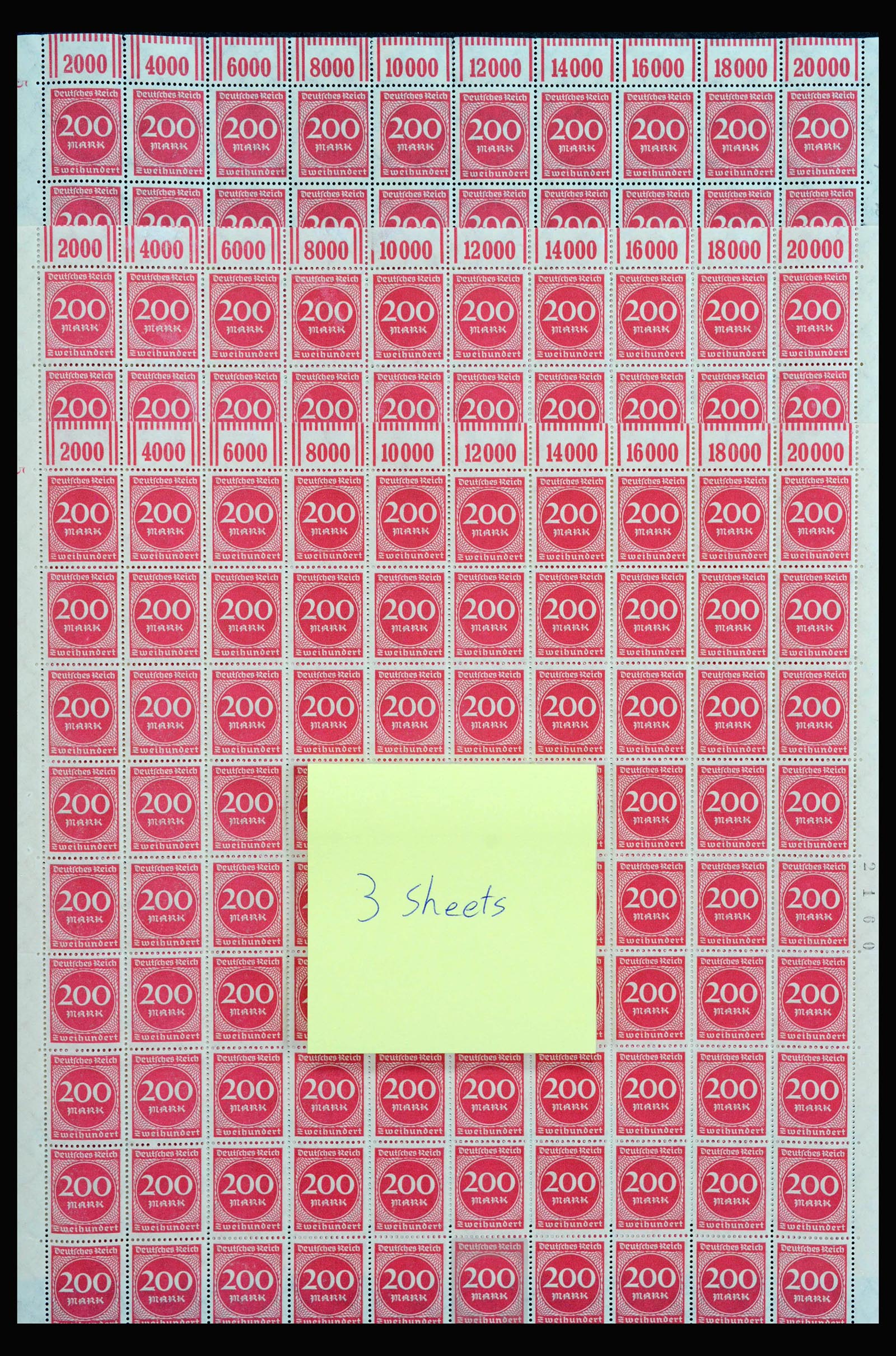 40028 0005 - Postzegelverzameling 40028 Duitse Rijk infla vellen.