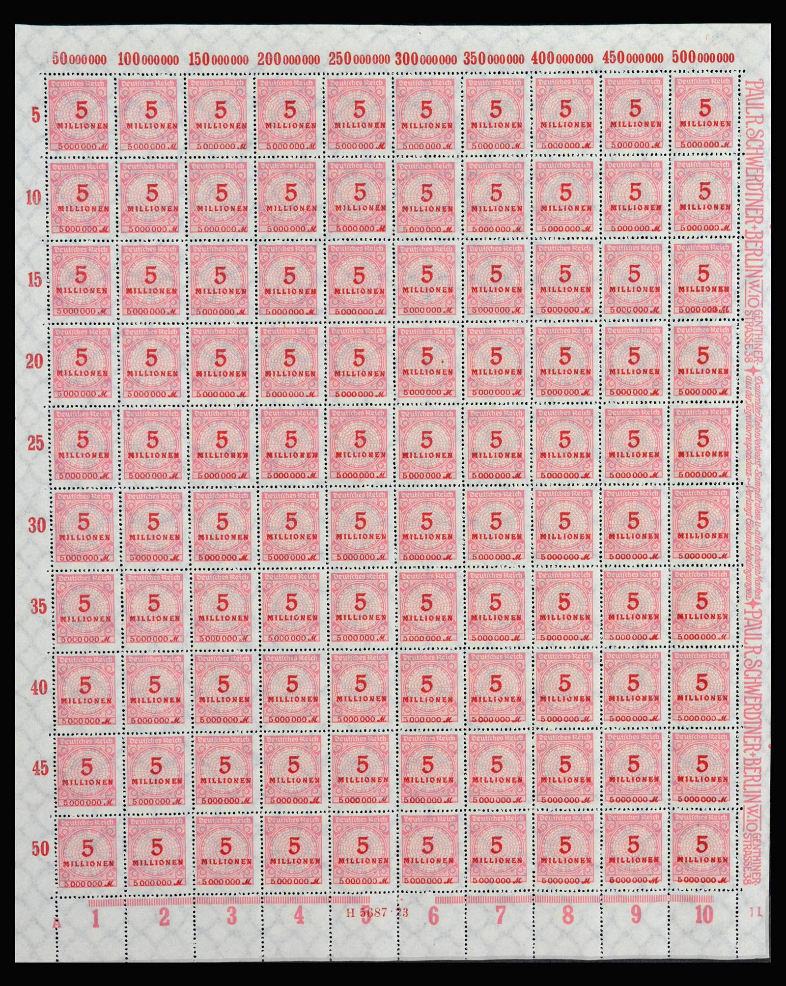 40028 0013 - Postzegelverzameling 40028 Duitse Rijk infla vellen.