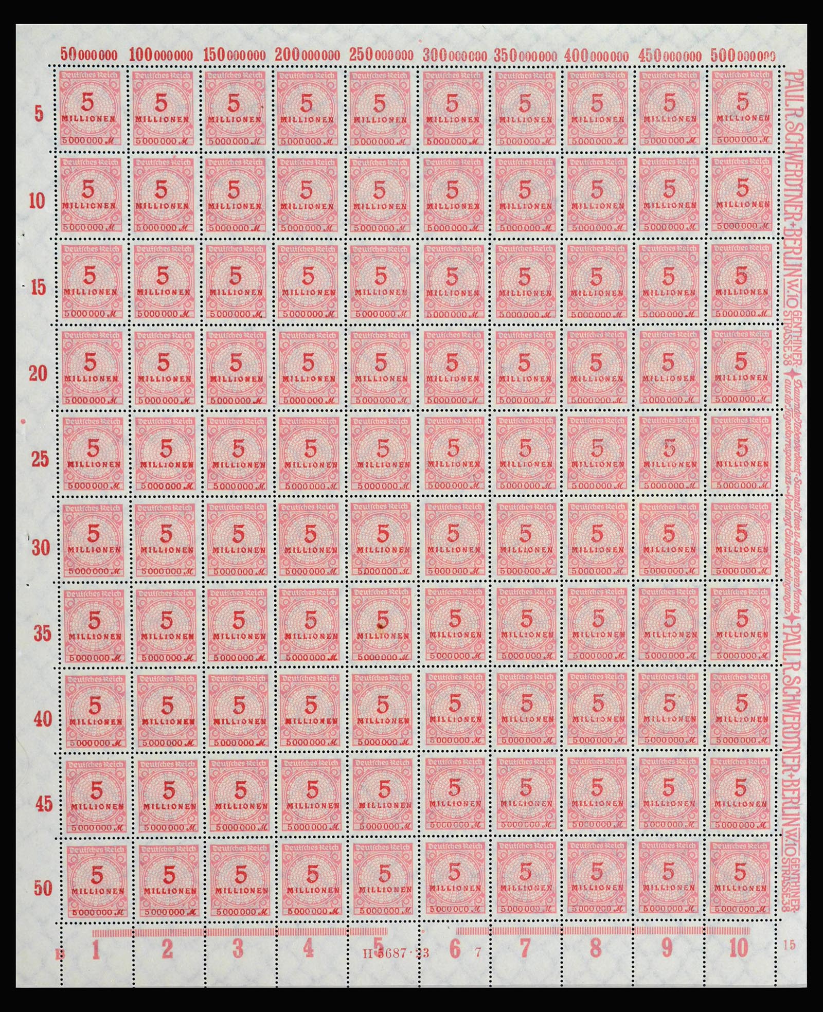 40028 0015 - Postzegelverzameling 40028 Duitse Rijk infla vellen.