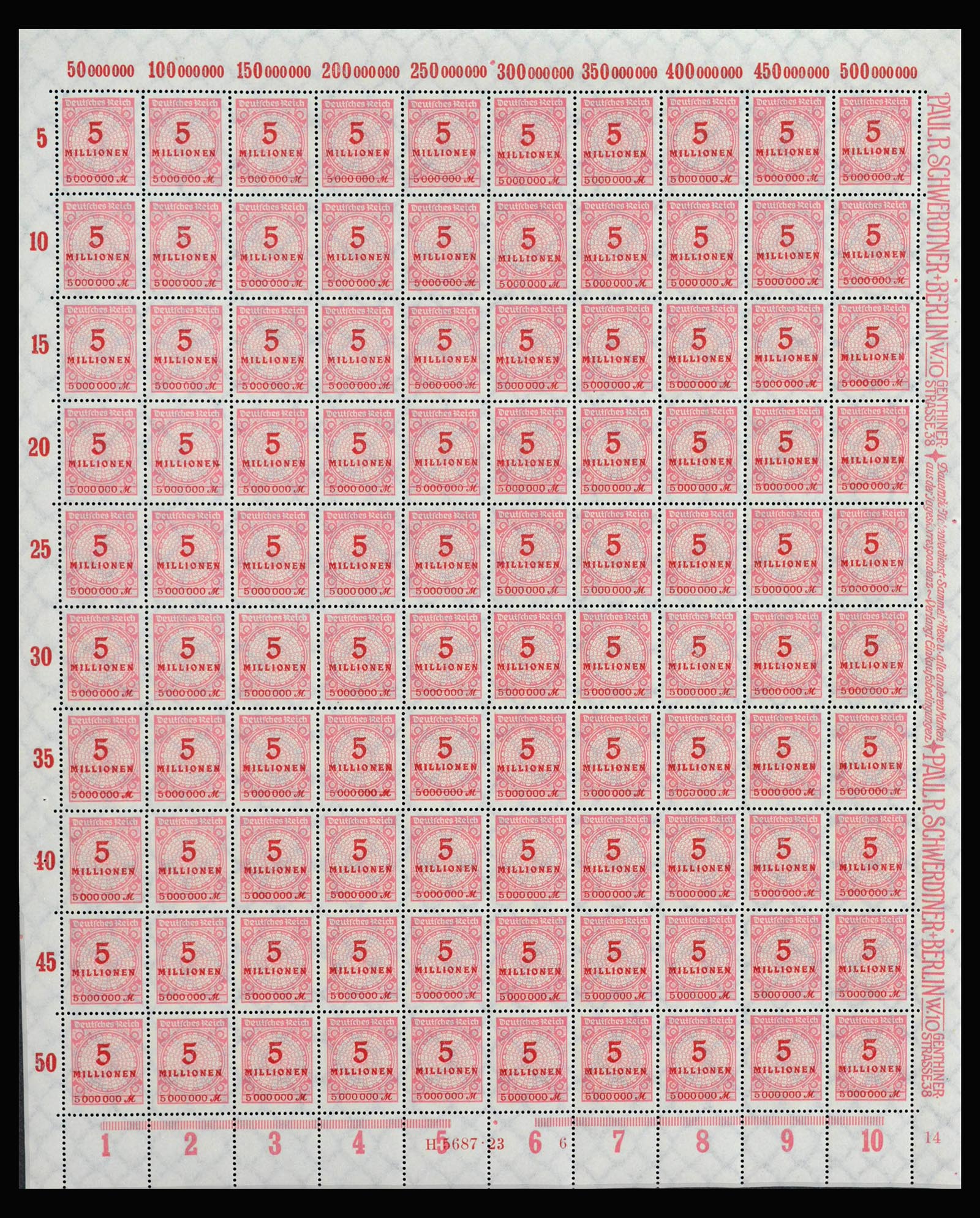 40028 0018 - Postzegelverzameling 40028 Duitse Rijk infla vellen.