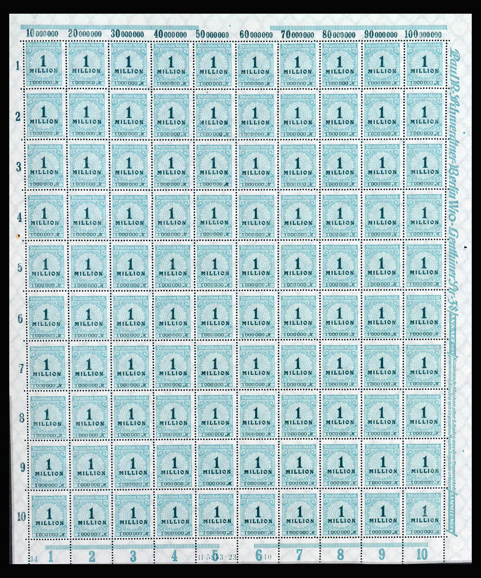 40028 0019 - Postzegelverzameling 40028 Duitse Rijk infla vellen.