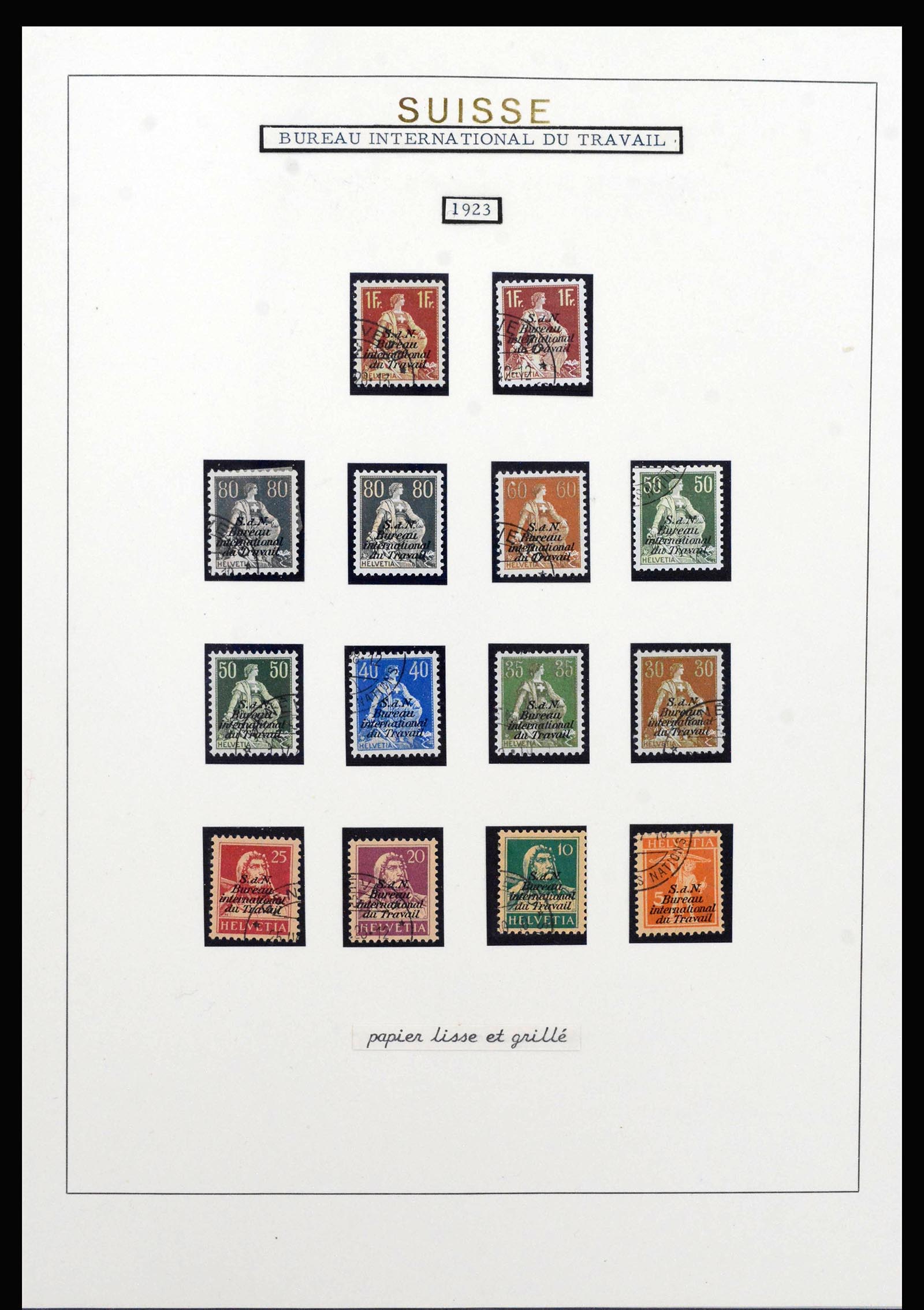40035 0002 - Stamp collection 40035 Switzerland back of the book 1923-1976.