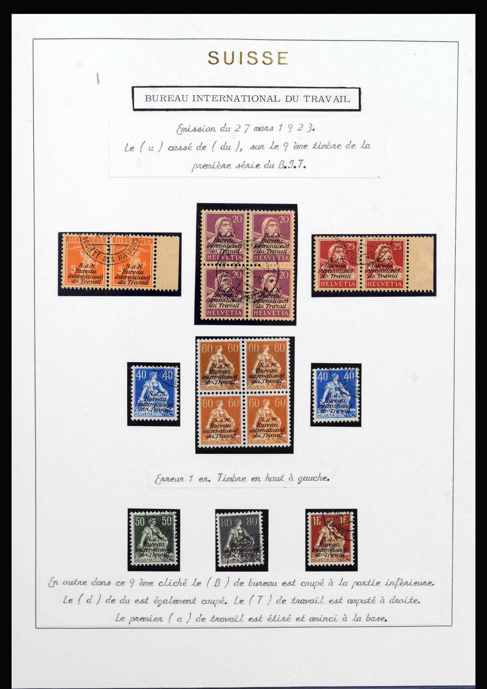 40035 0003 - Stamp collection 40035 Switzerland back of the book 1923-1976.