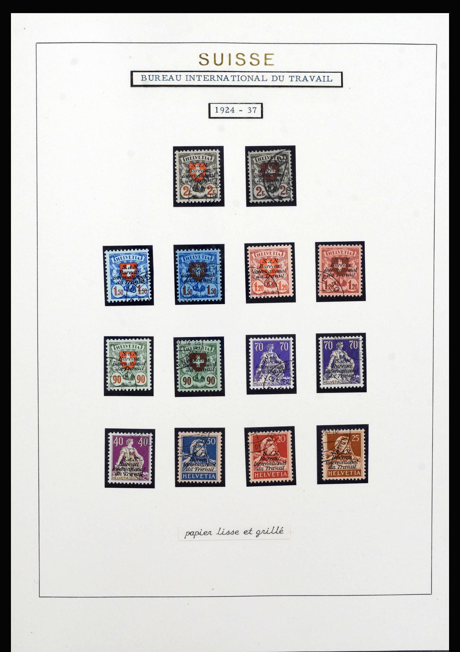 40035 0005 - Stamp collection 40035 Switzerland back of the book 1923-1976.