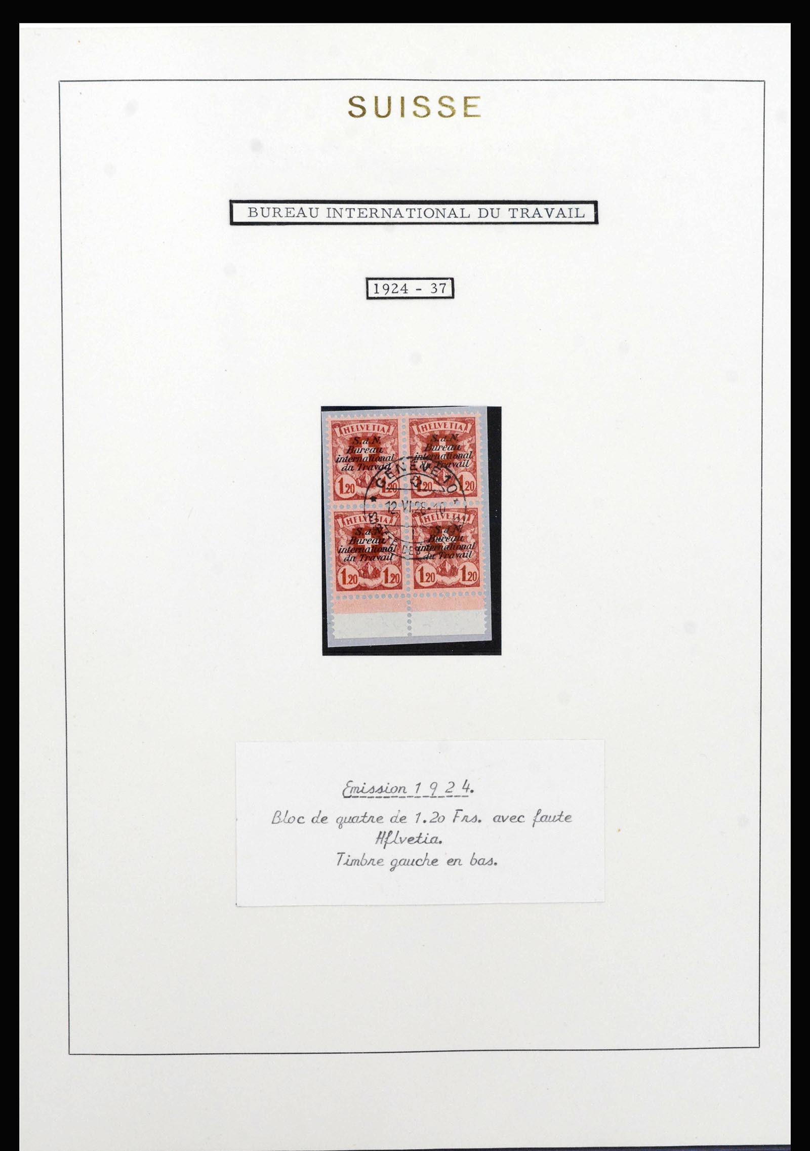 40035 0006 - Stamp collection 40035 Switzerland back of the book 1923-1976.