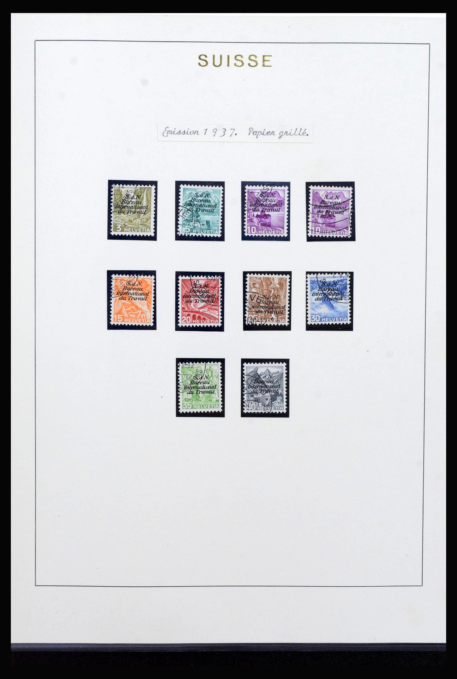 40035 0013 - Stamp collection 40035 Switzerland back of the book 1923-1976.