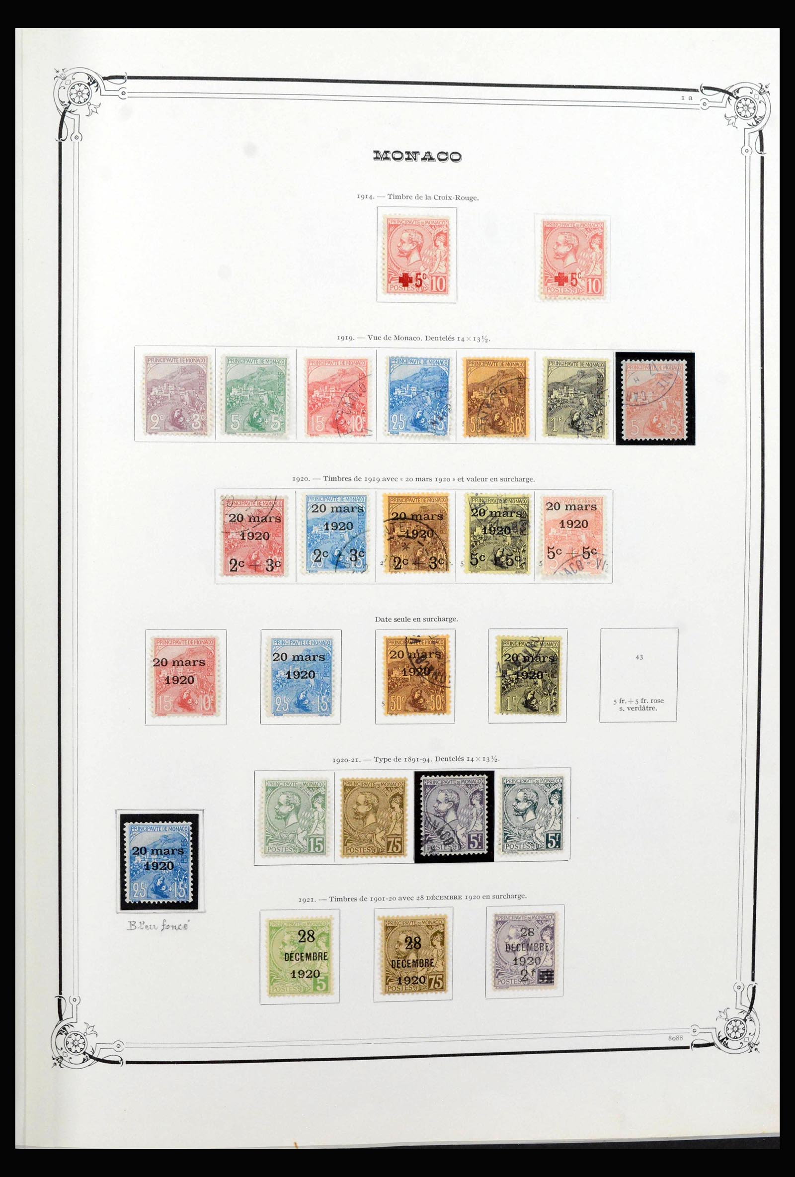 40040 0020 - Postzegelverzameling 40040 Monaco 1885-1992.