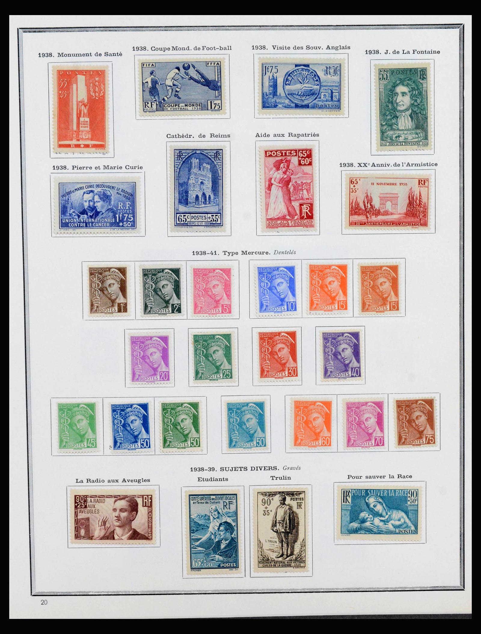40051 0013 - Postzegelverzameling 40051 Frankrijk 1914-1963.