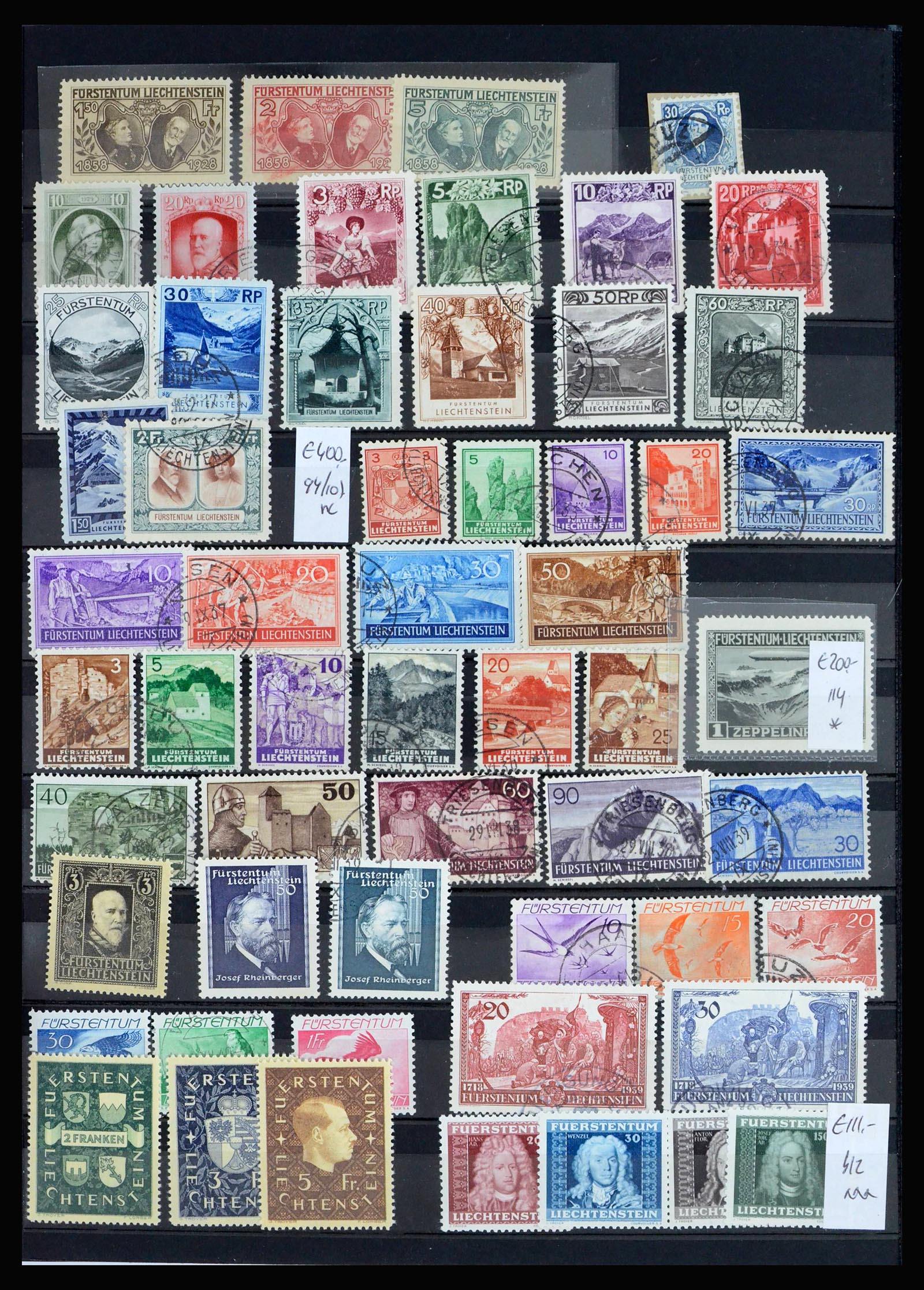 40053 0002 - Postzegelverzameling 40053 Liechtenstein 1912-2013.