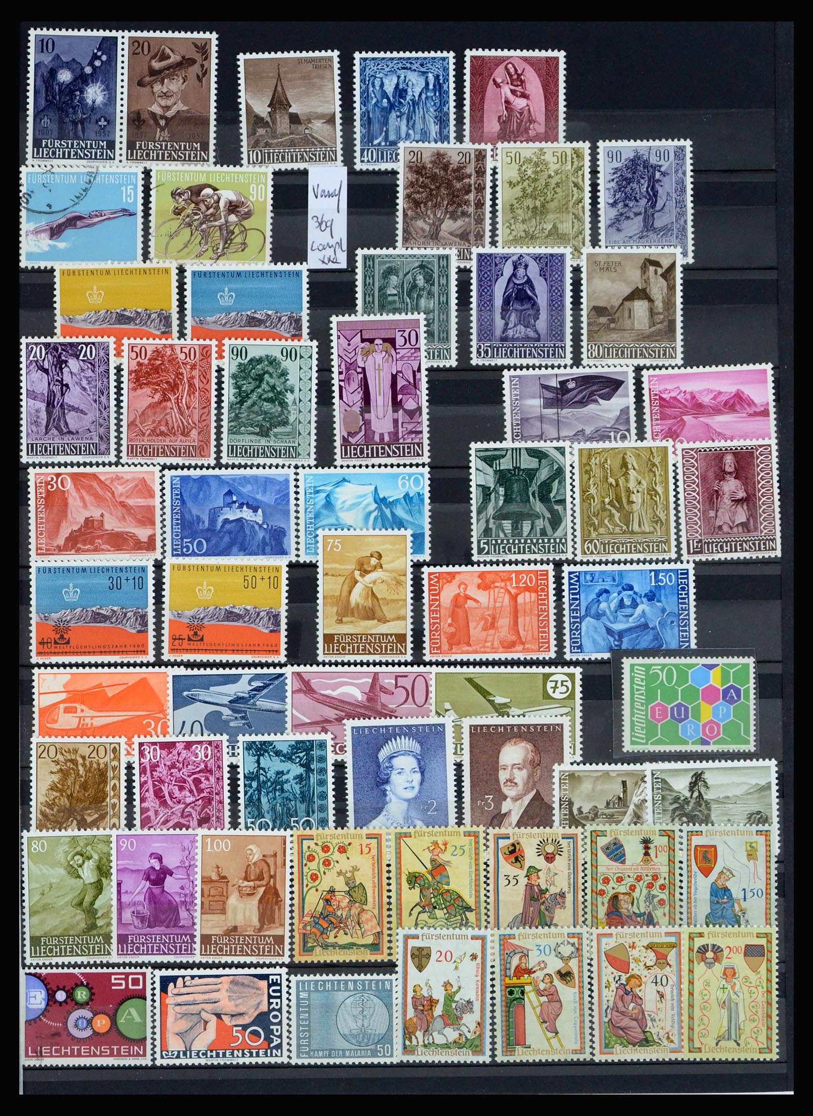 40053 0005 - Postzegelverzameling 40053 Liechtenstein 1912-2013.