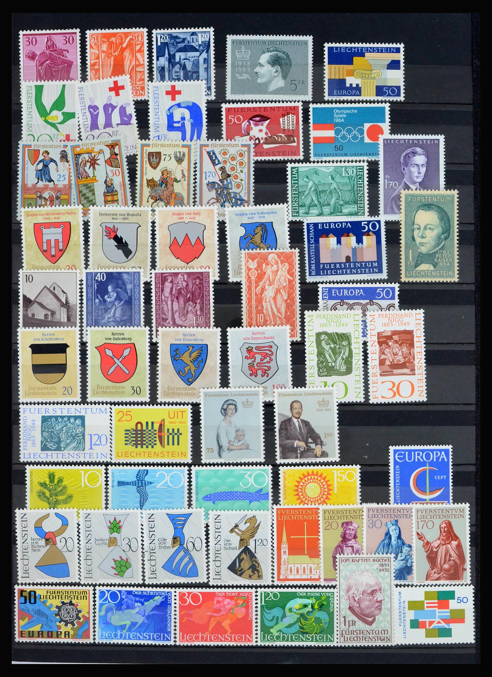 40053 0006 - Postzegelverzameling 40053 Liechtenstein 1912-2013.