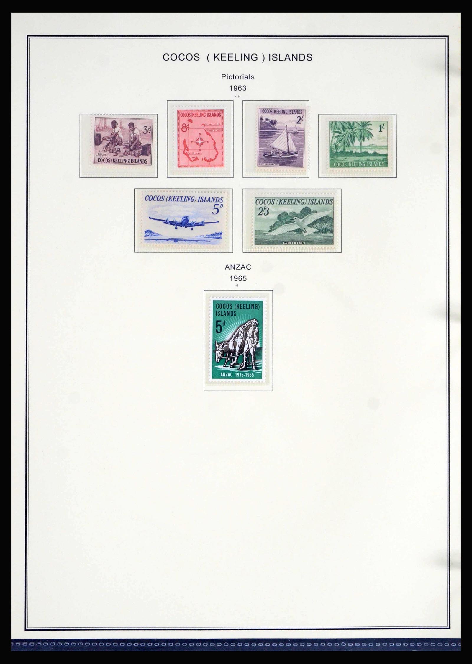 40064 0001 - Postzegelverzameling 40064 Cocos Keeling Islands 1963-1998.