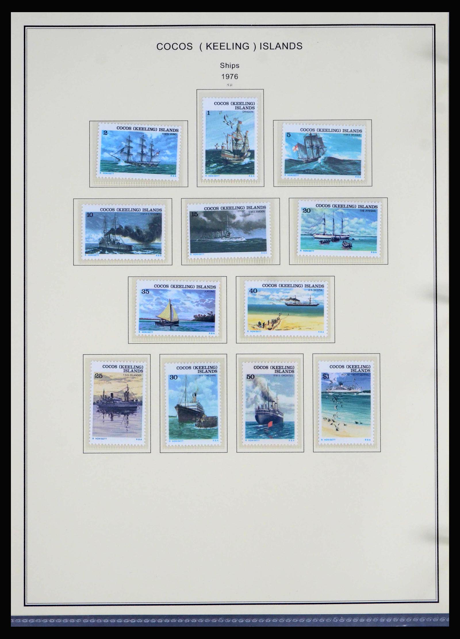 40064 0003 - Postzegelverzameling 40064 Cocos Keeling Islands 1963-1998.