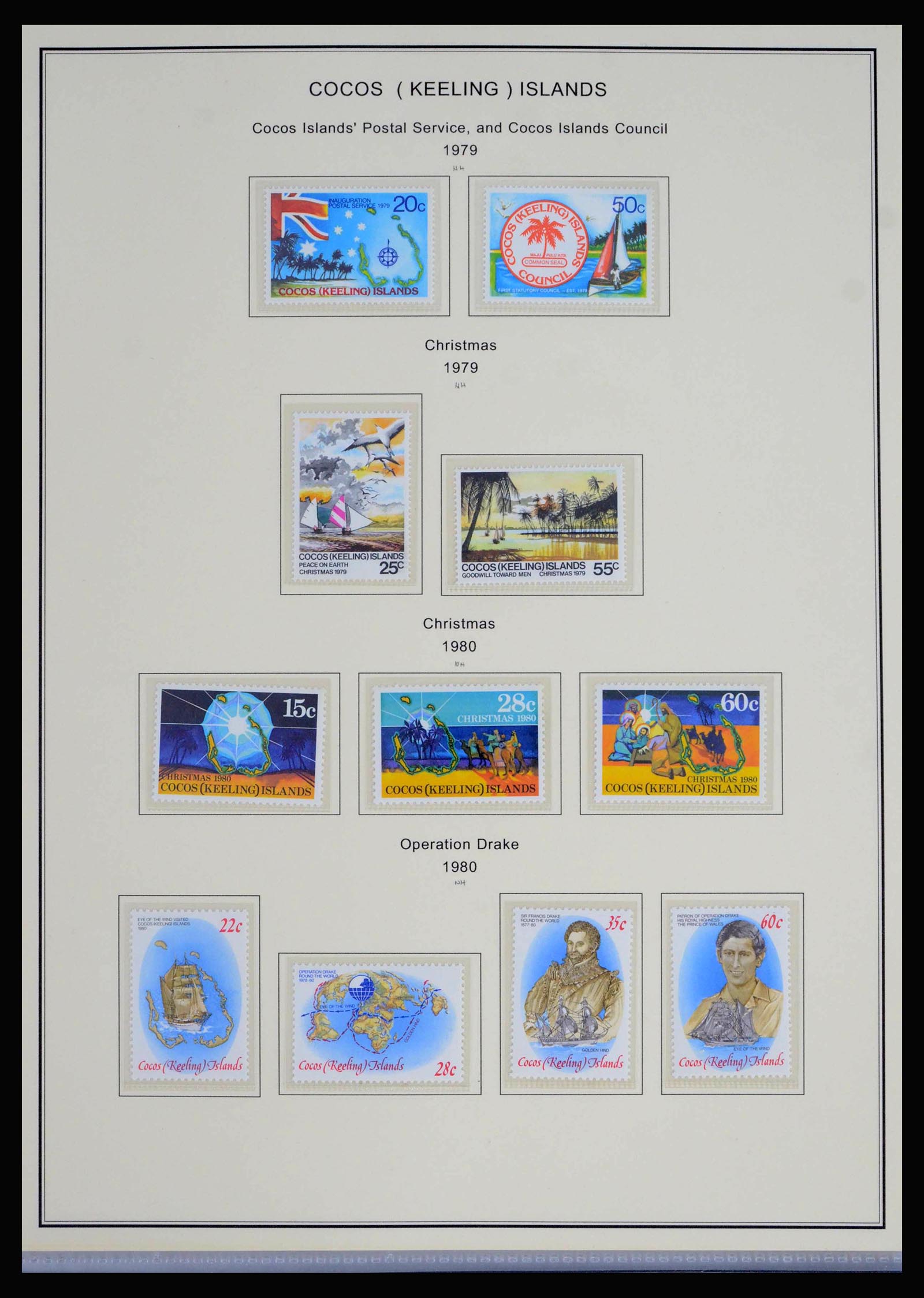40064 0004 - Postzegelverzameling 40064 Cocos Keeling Islands 1963-1998.