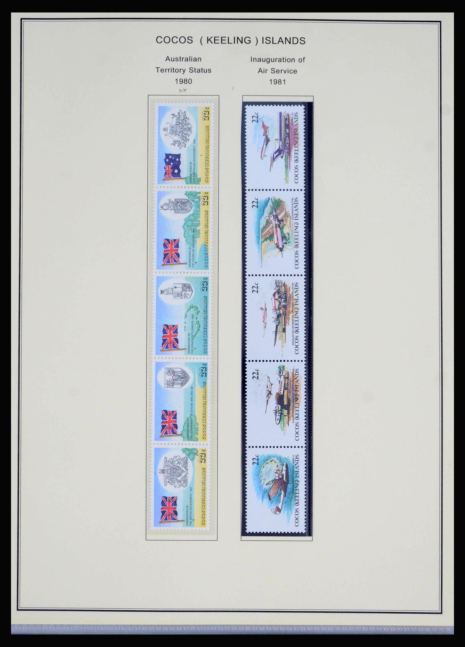 40064 0006 - Postzegelverzameling 40064 Cocos Keeling Islands 1963-1998.
