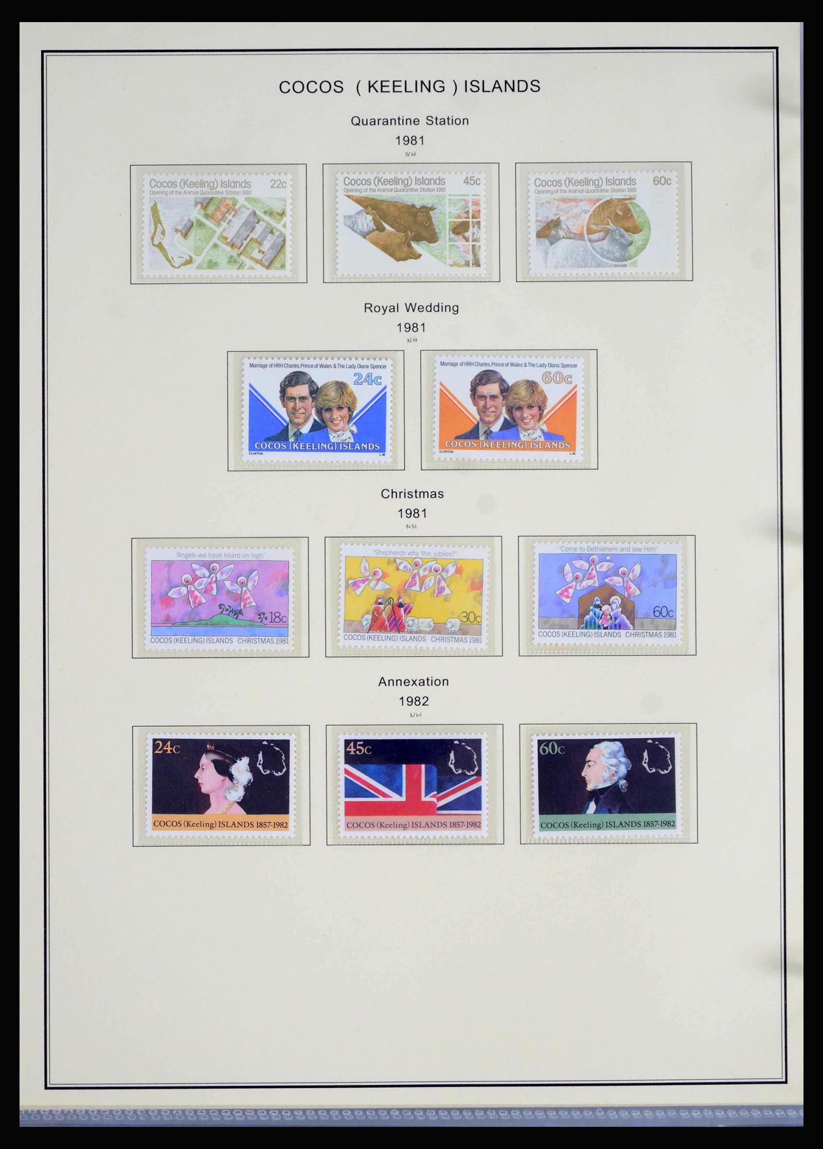 40064 0007 - Postzegelverzameling 40064 Cocos Keeling Islands 1963-1998.