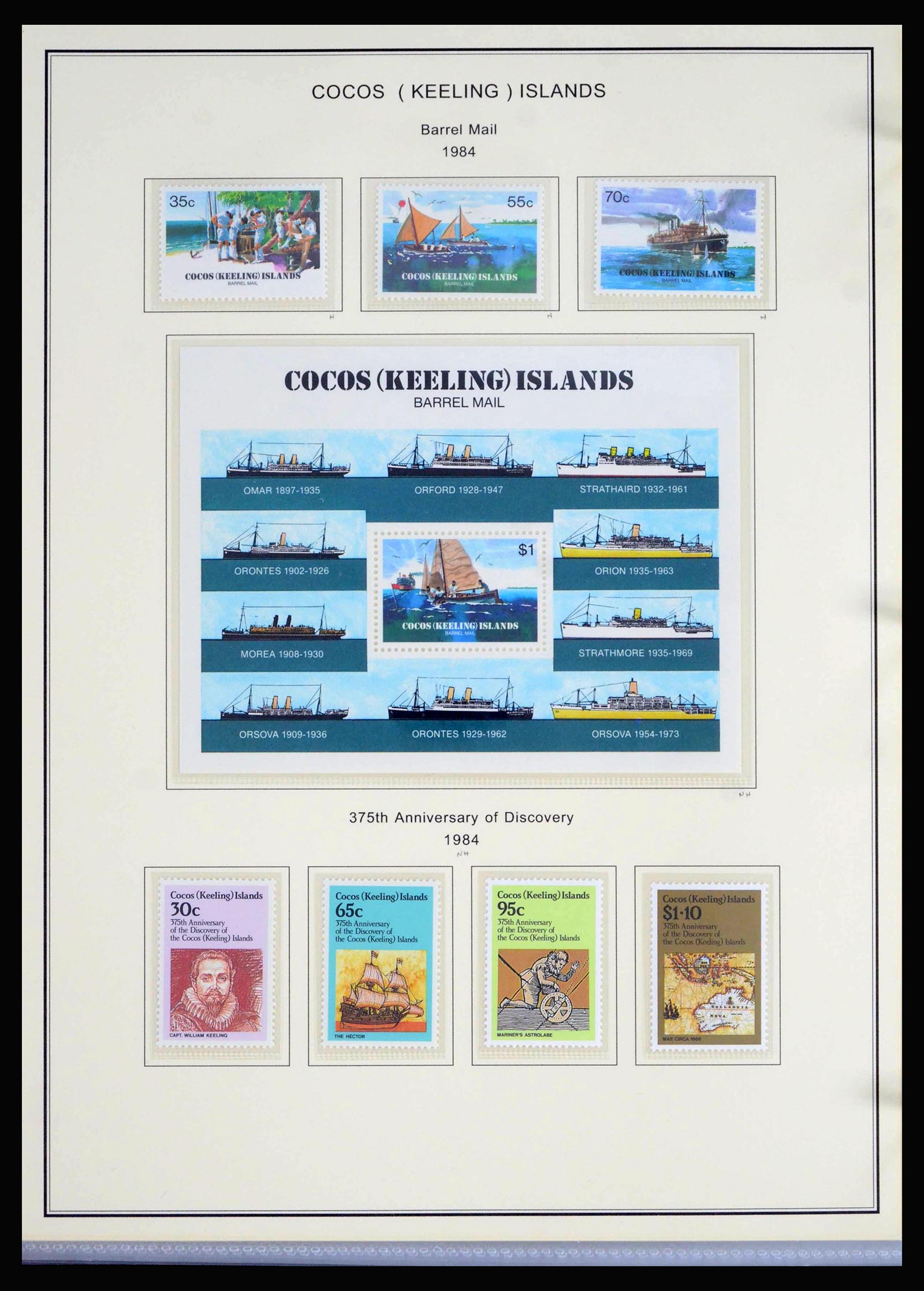 40064 0011 - Postzegelverzameling 40064 Cocos Keeling Islands 1963-1998.