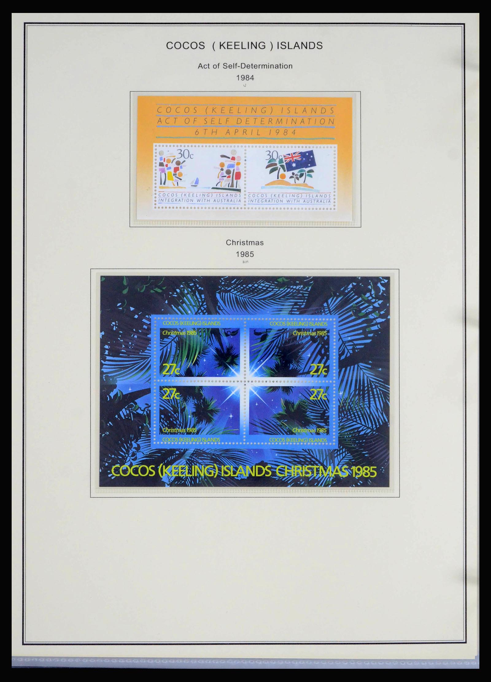40064 0013 - Postzegelverzameling 40064 Cocos Keeling Islands 1963-1998.