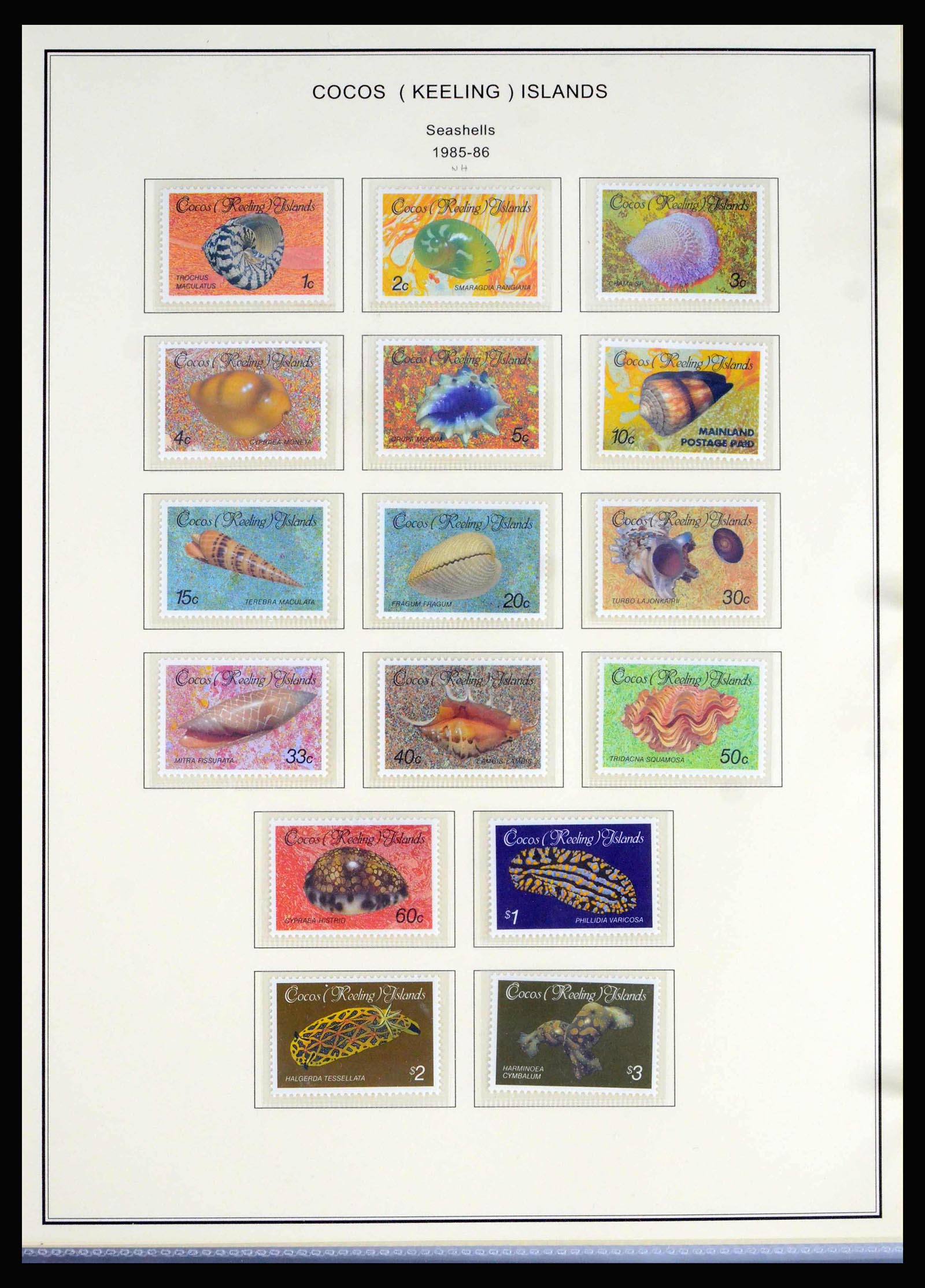 40064 0015 - Postzegelverzameling 40064 Cocos Keeling Islands 1963-1998.