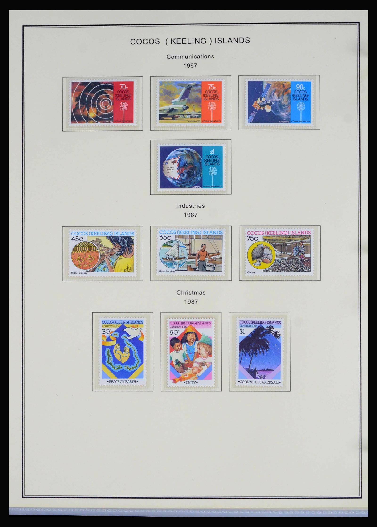 40064 0017 - Postzegelverzameling 40064 Cocos Keeling Islands 1963-1998.