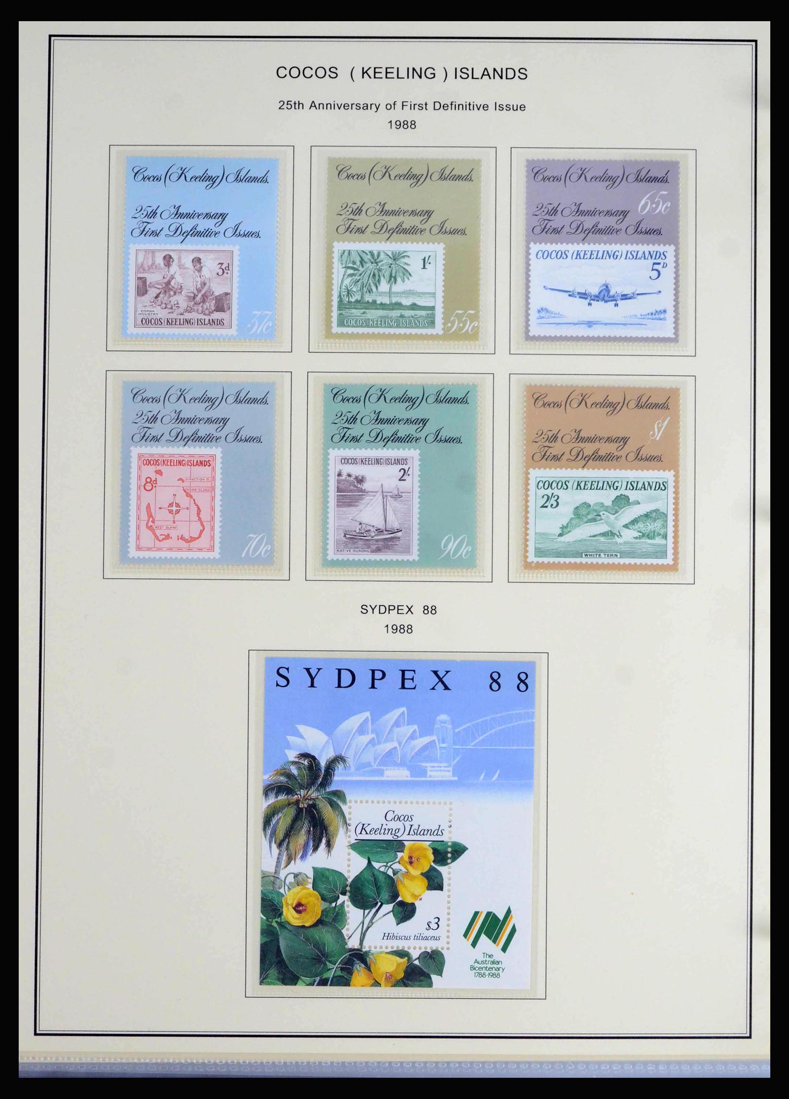 40064 0019 - Postzegelverzameling 40064 Cocos Keeling Islands 1963-1998.