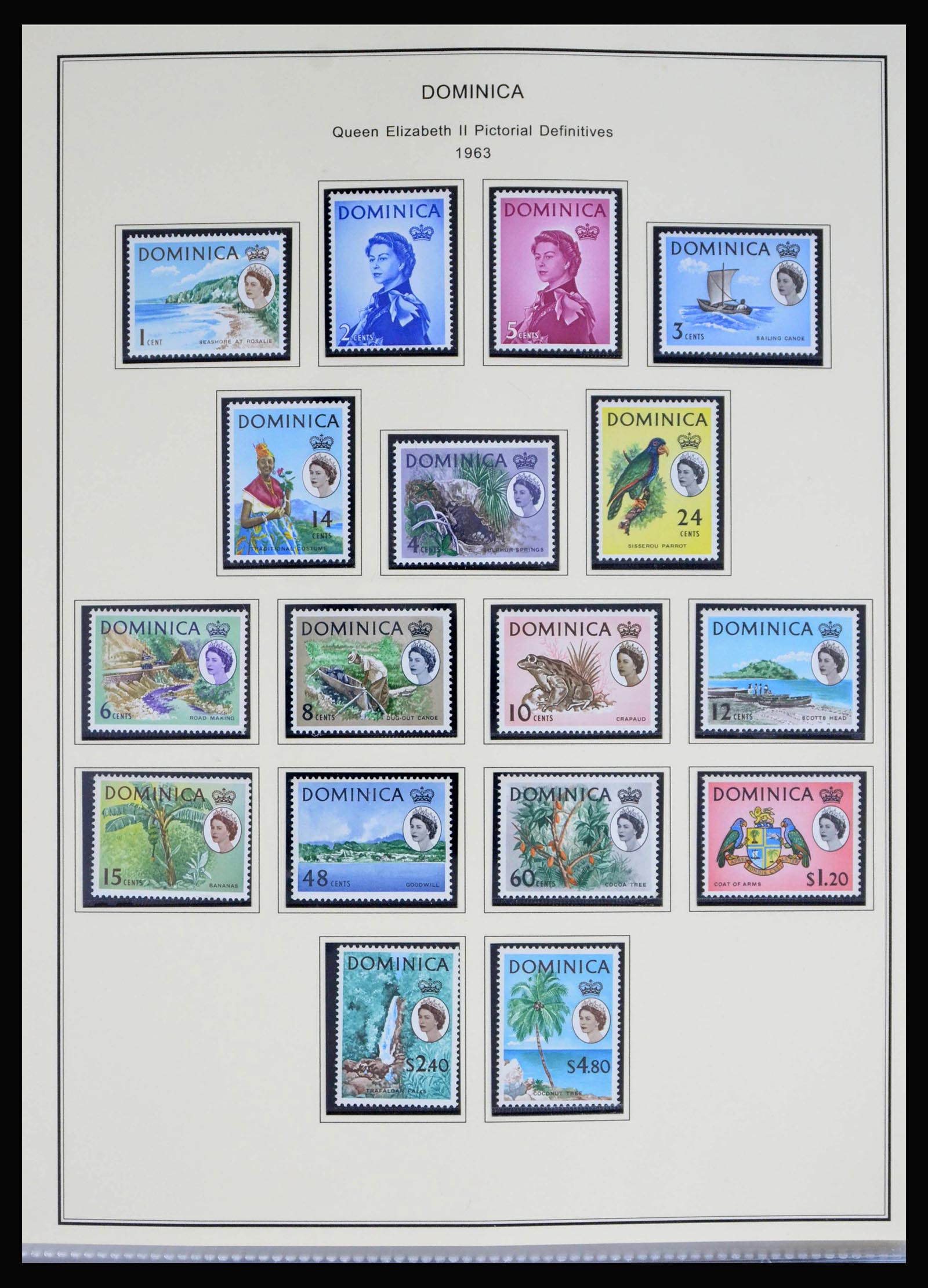 40066 0014 - Postzegelverzameling 40066 Dominica 1874-1978.