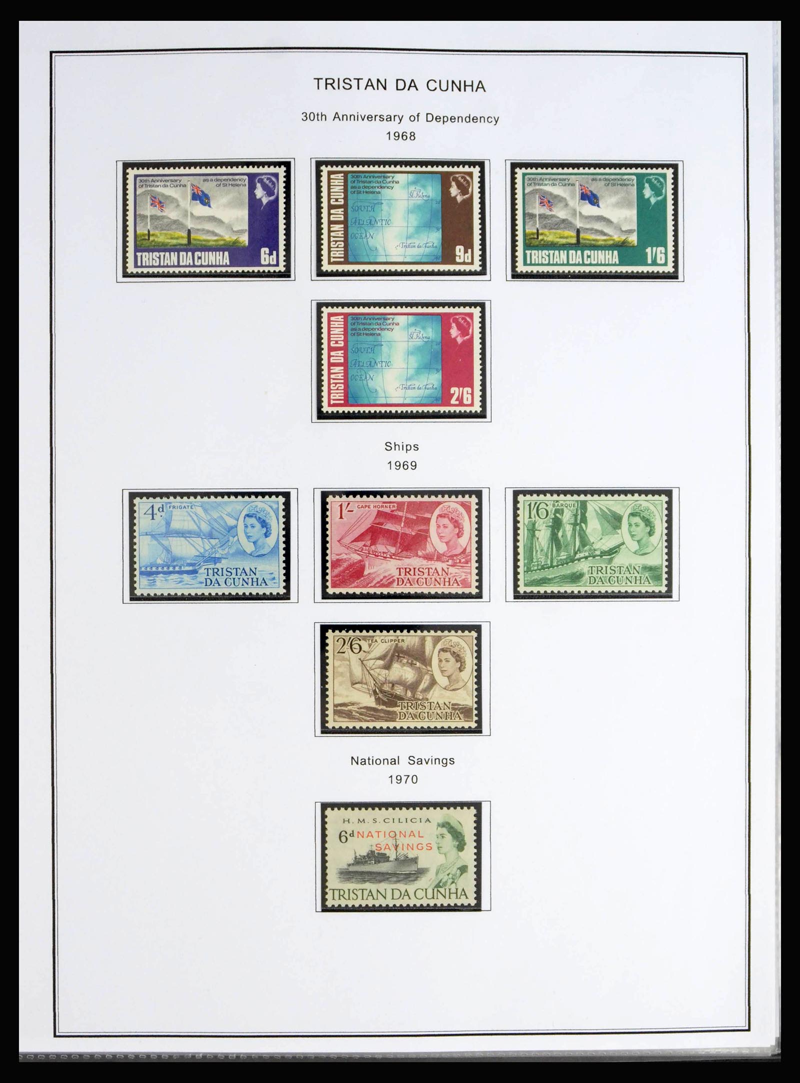 40072 0011 - Postzegelverzameling 40072 Tristan da Cunha 1952-1994.