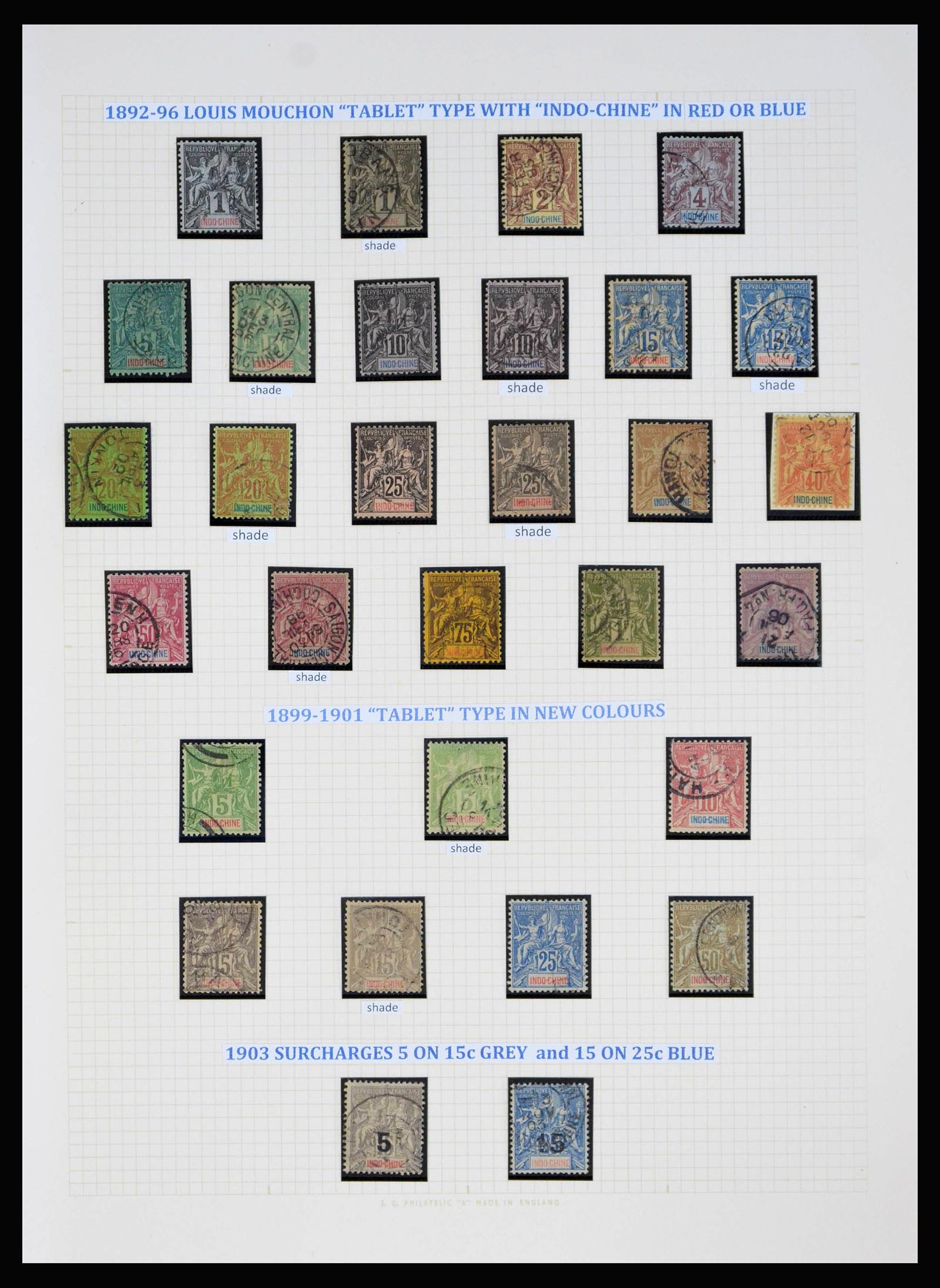 40074 0001 - Postzegelverzameling 40074 Frans Indochina 1892-1949.