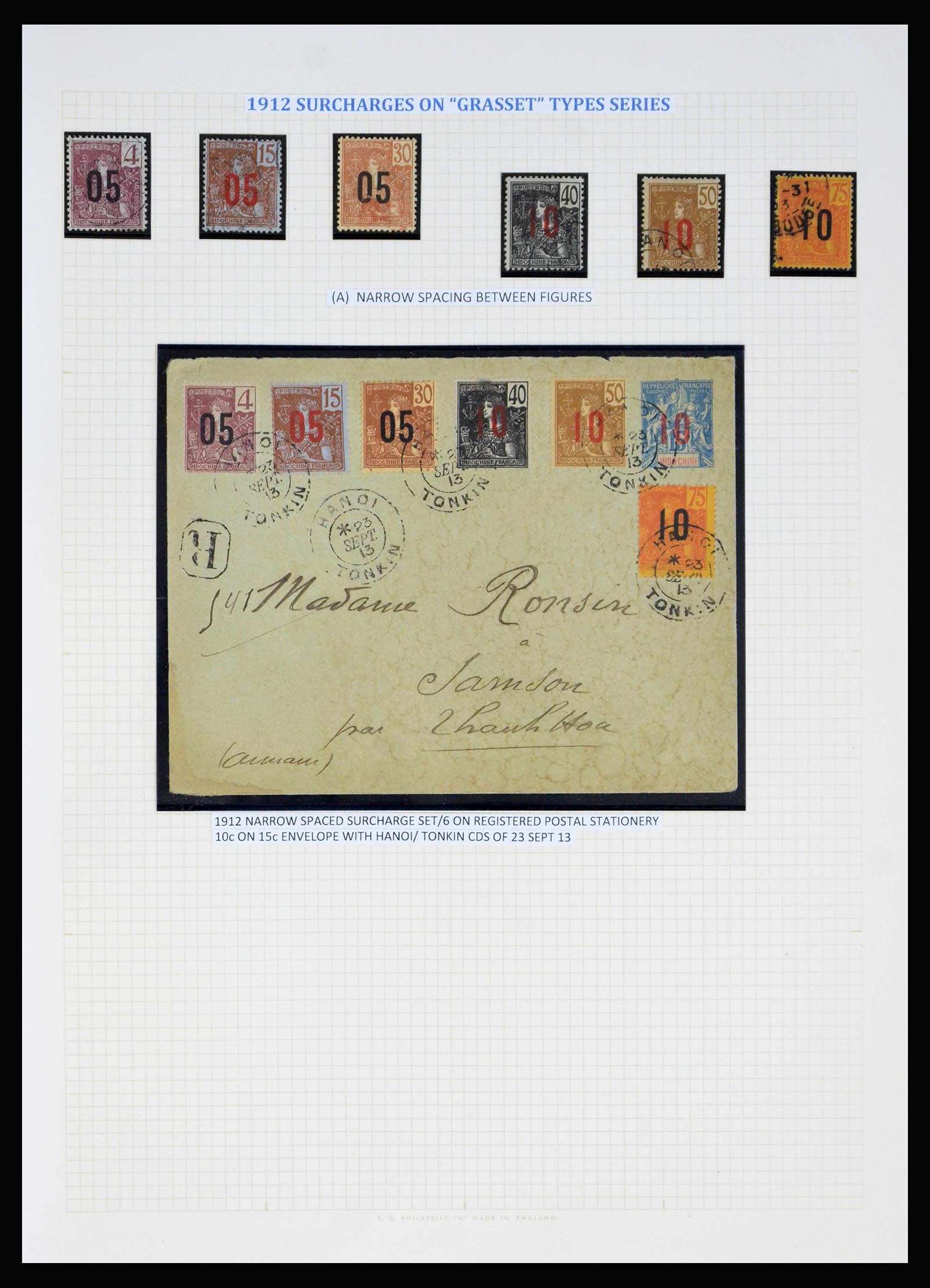 40074 0003 - Postzegelverzameling 40074 Frans Indochina 1892-1949.