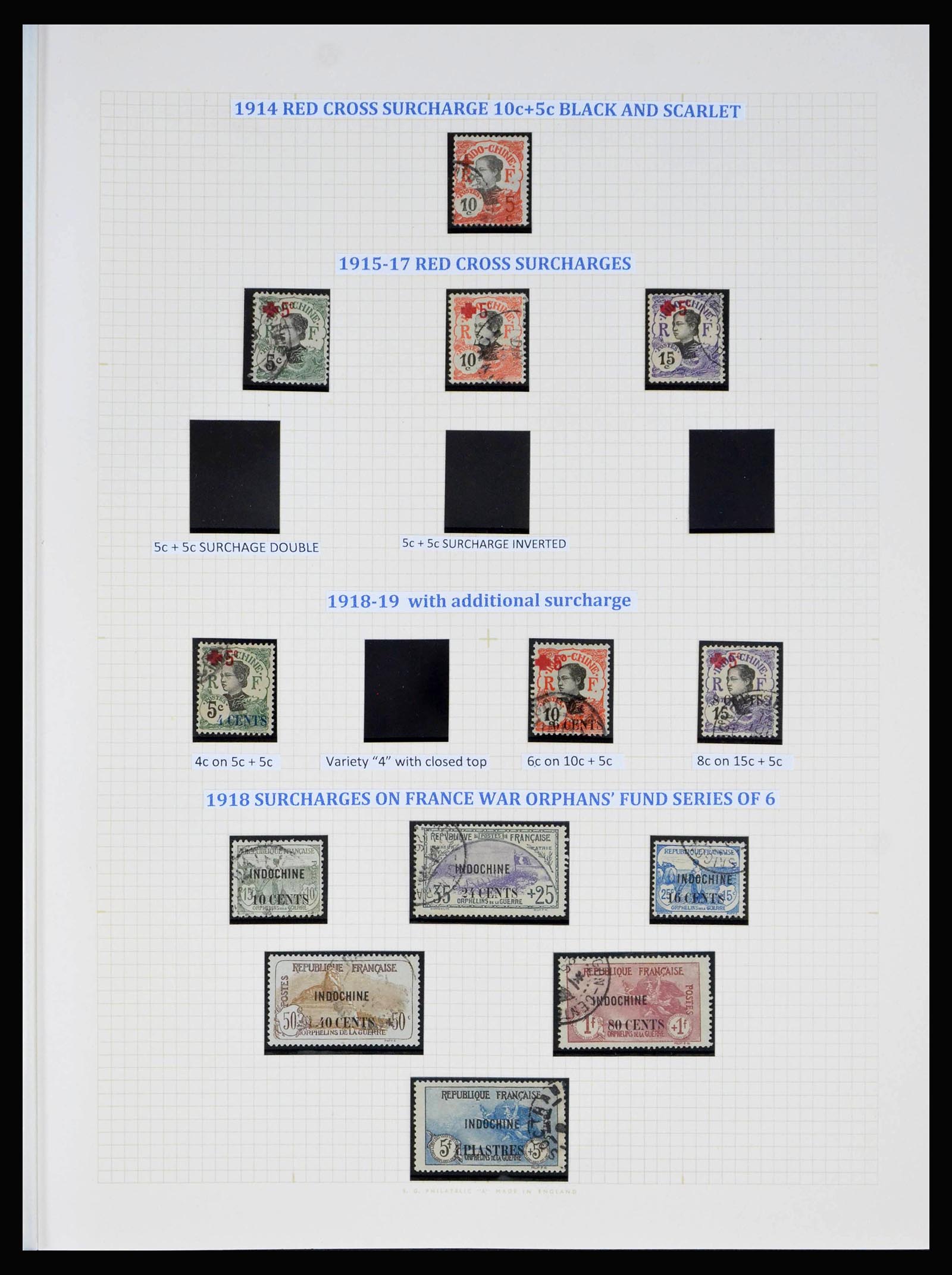 40074 0004 - Postzegelverzameling 40074 Frans Indochina 1892-1949.