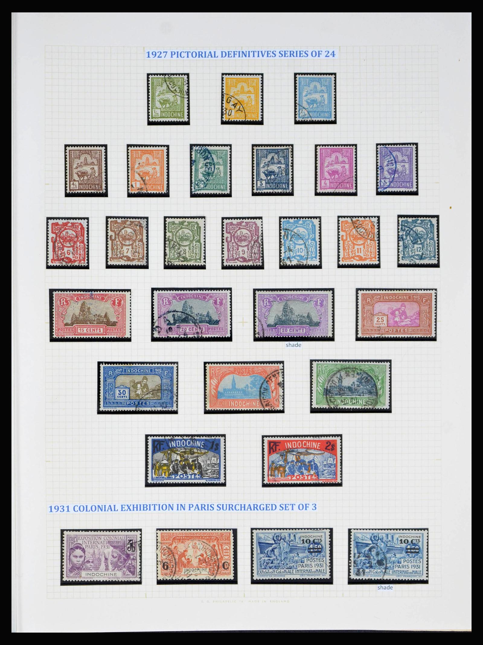 40074 0007 - Postzegelverzameling 40074 Frans Indochina 1892-1949.