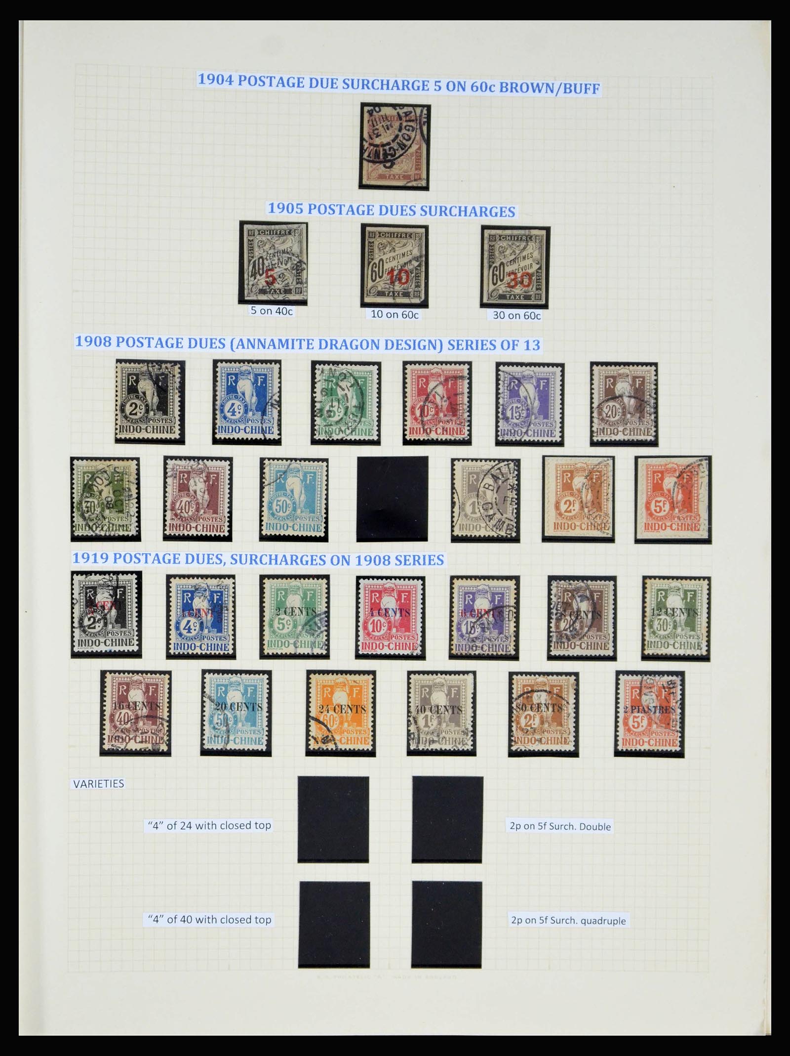 40074 0018 - Postzegelverzameling 40074 Frans Indochina 1892-1949.