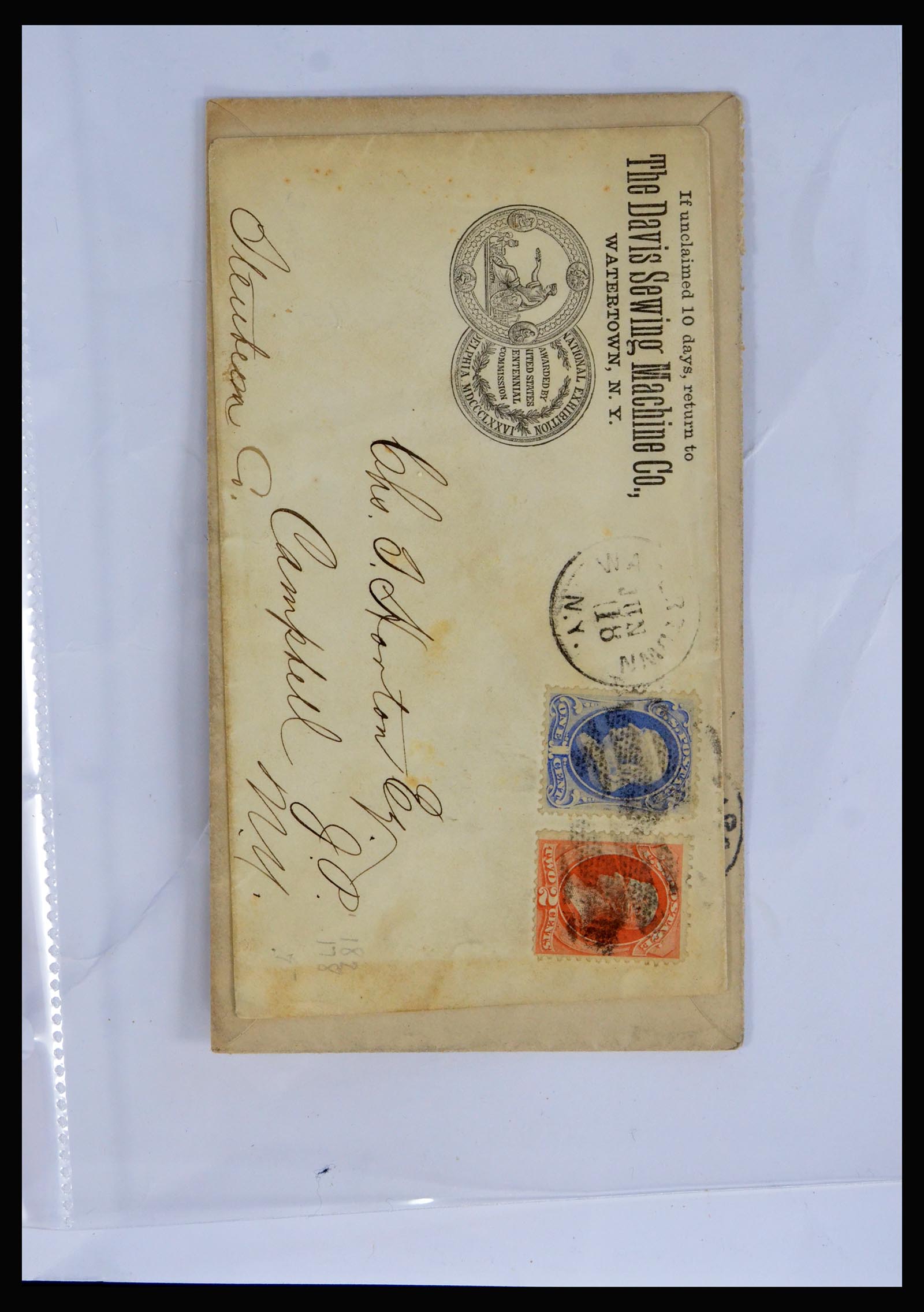 40079 0001 - Postzegelverzameling 40079 USA geïllustreerde brieven 1870-1940.