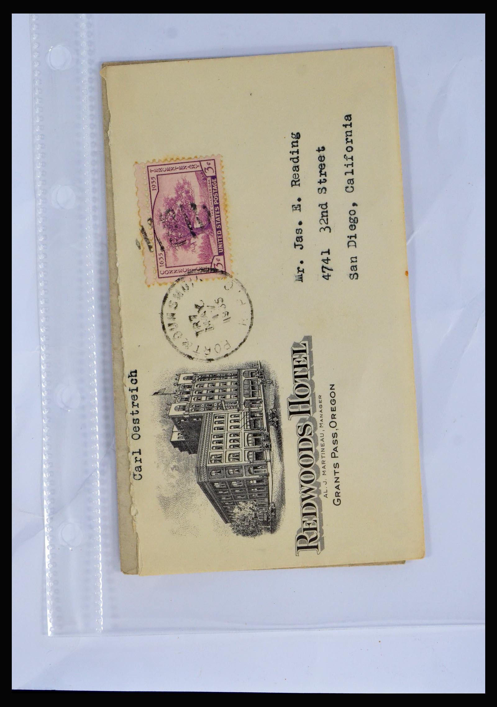 40079 0007 - Postzegelverzameling 40079 USA geïllustreerde brieven 1870-1940.