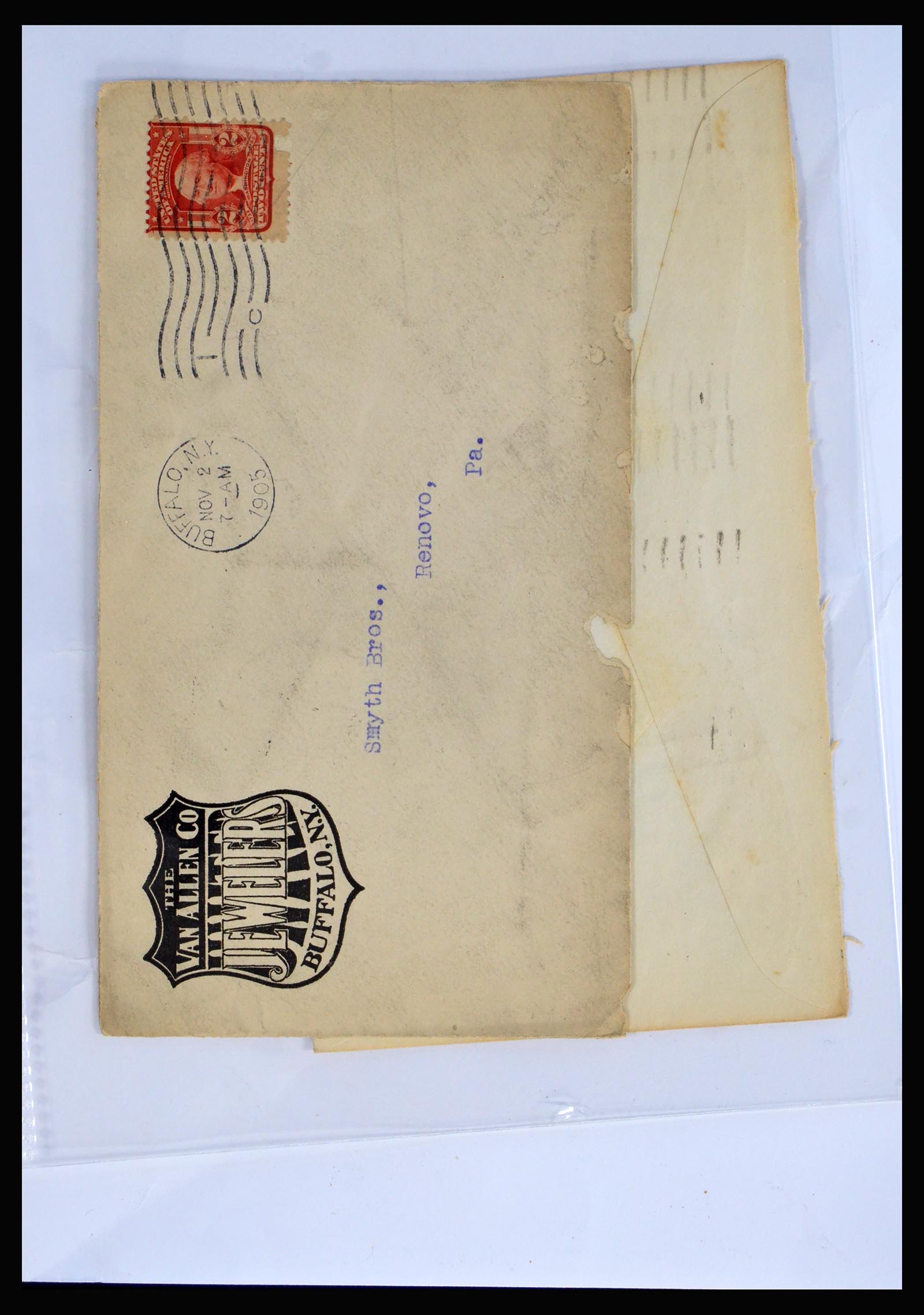40079 0009 - Postzegelverzameling 40079 USA geïllustreerde brieven 1870-1940.