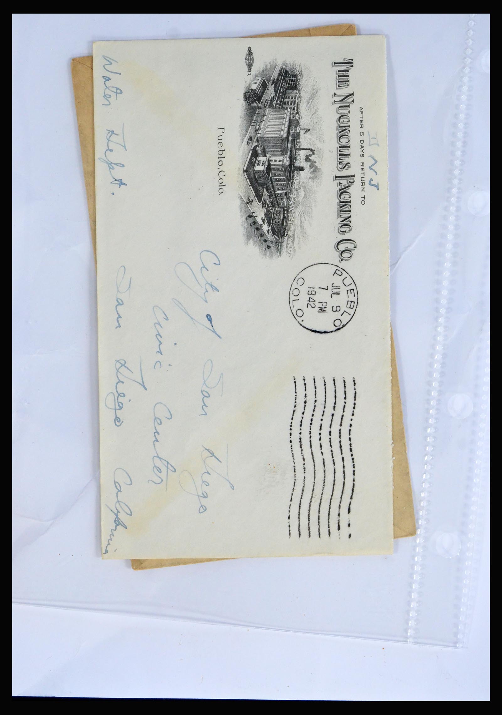 40079 0014 - Postzegelverzameling 40079 USA geïllustreerde brieven 1870-1940.