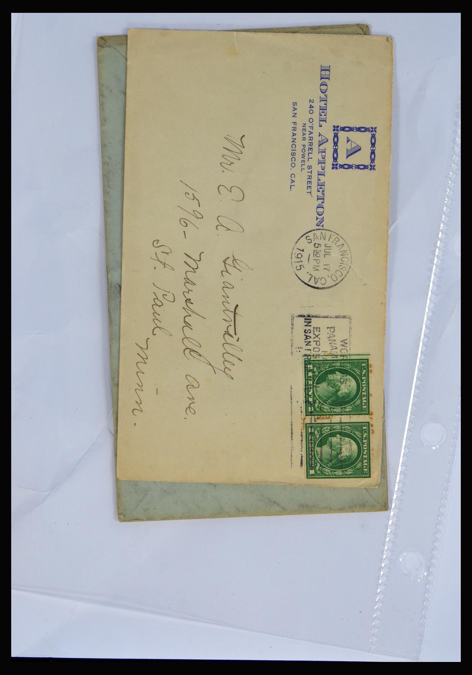 40079 0020 - Postzegelverzameling 40079 USA geïllustreerde brieven 1870-1940.