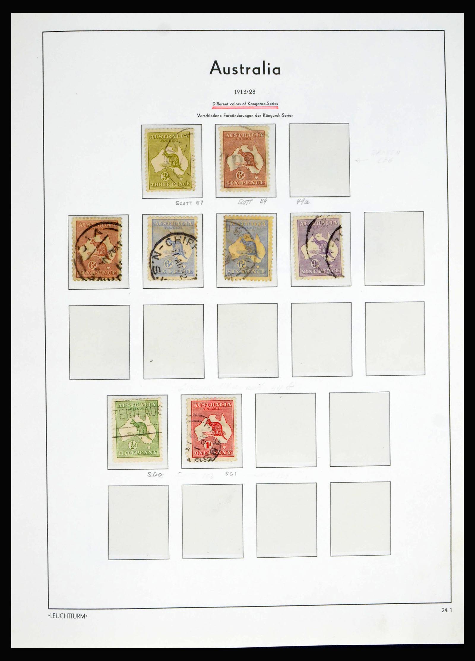 40080 0014 - Postzegelverzameling 40080 Australië 1913-1986.
