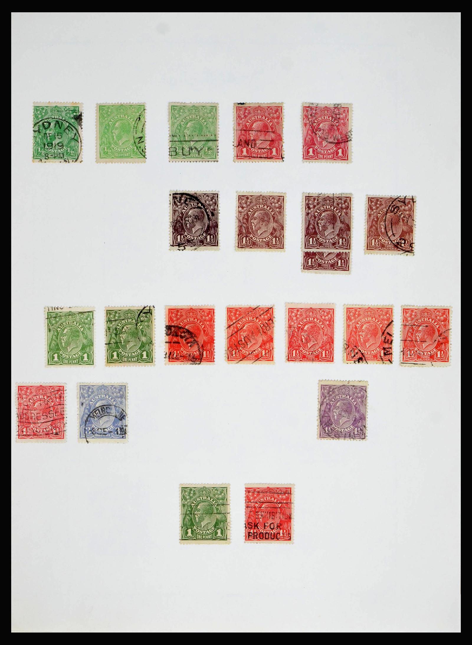 40080 0015 - Postzegelverzameling 40080 Australië 1913-1986.