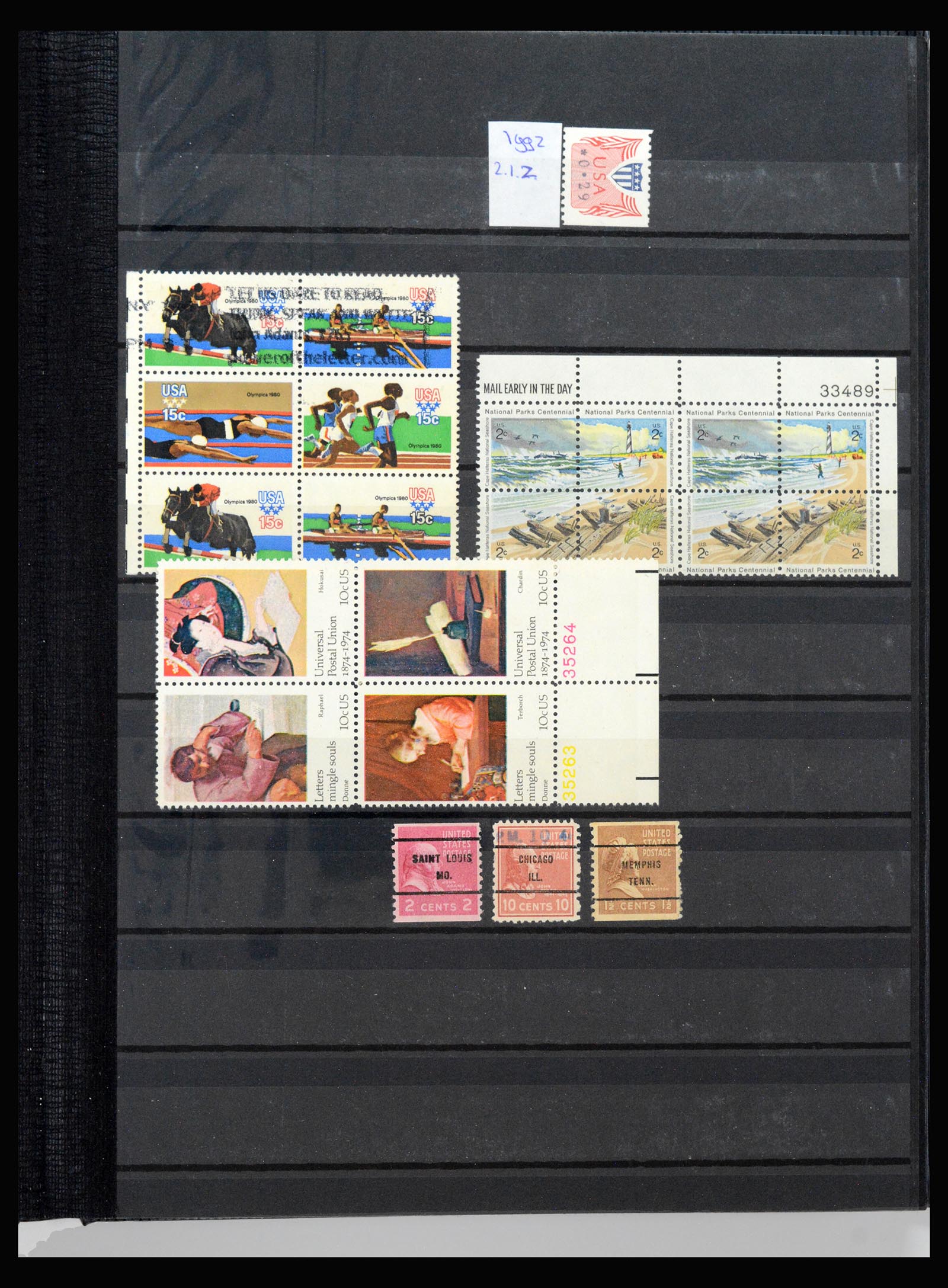 40096 0011 - Postzegelverzameling 40096 USA variëteiten 1954-2012.