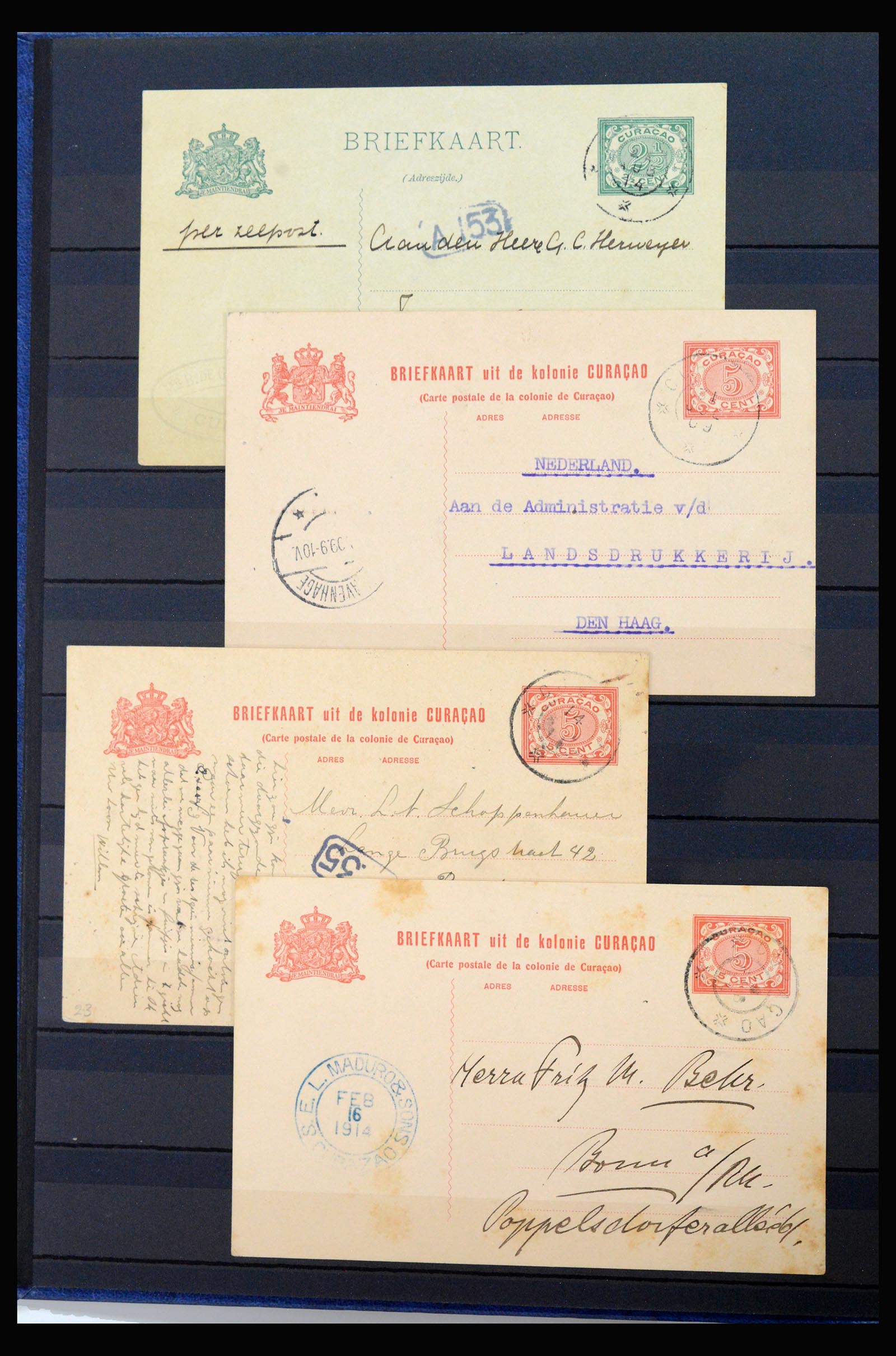 40097 0002 - Postzegelverzameling 40097 Curaçao stempels 1873-1980.