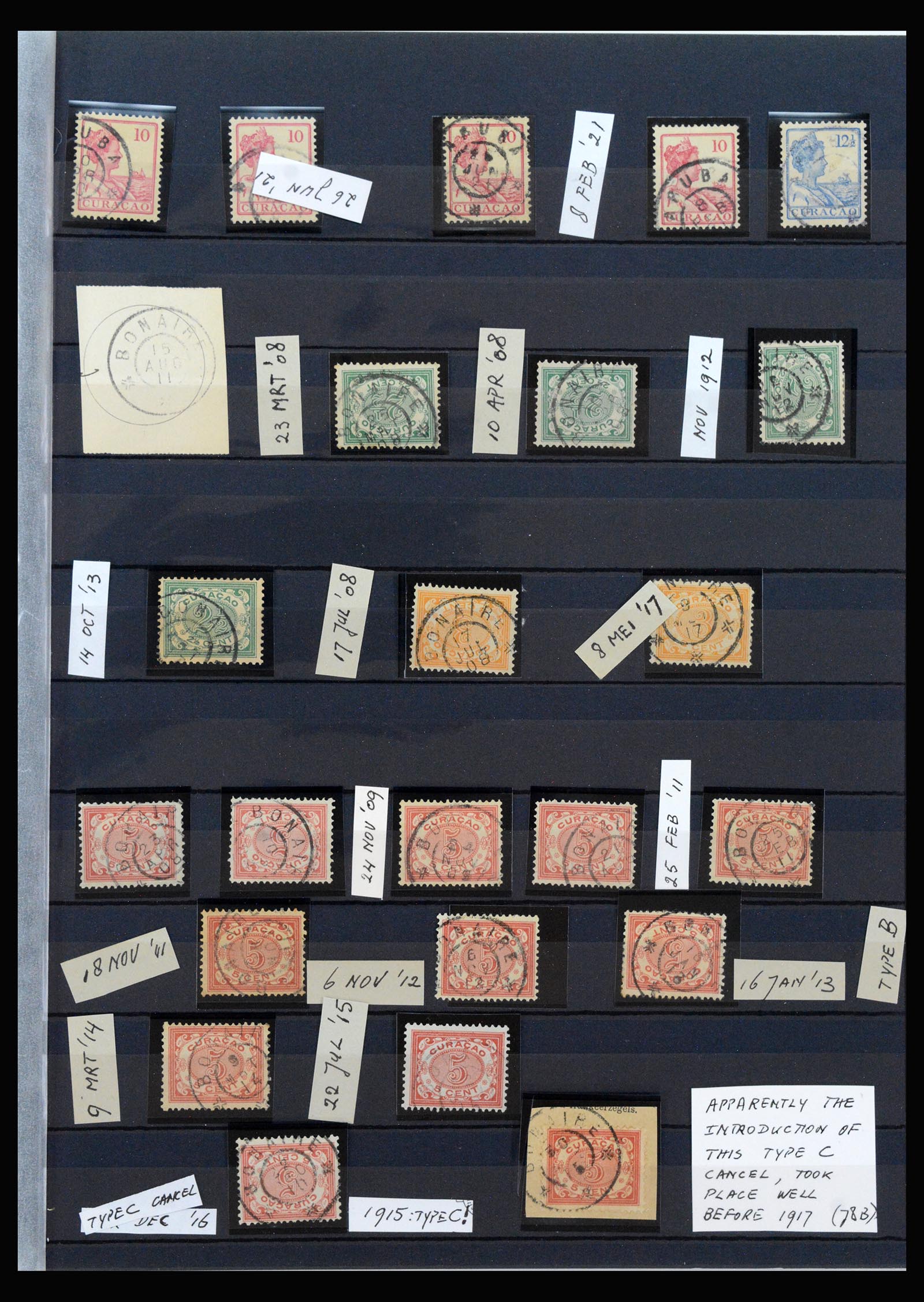 40097 0009 - Postzegelverzameling 40097 Curaçao stempels 1873-1980.