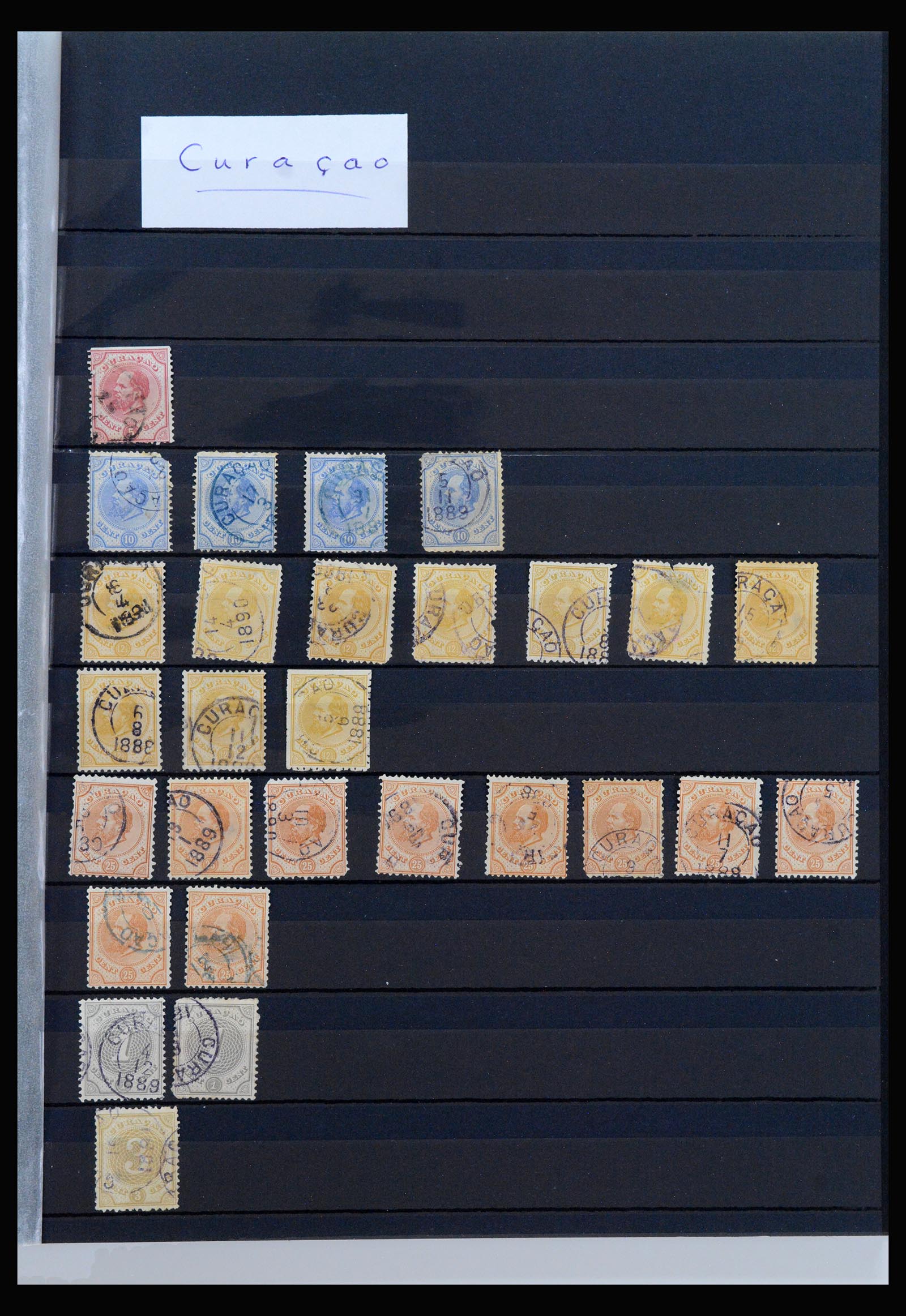 40097 0011 - Postzegelverzameling 40097 Curaçao stempels 1873-1980.