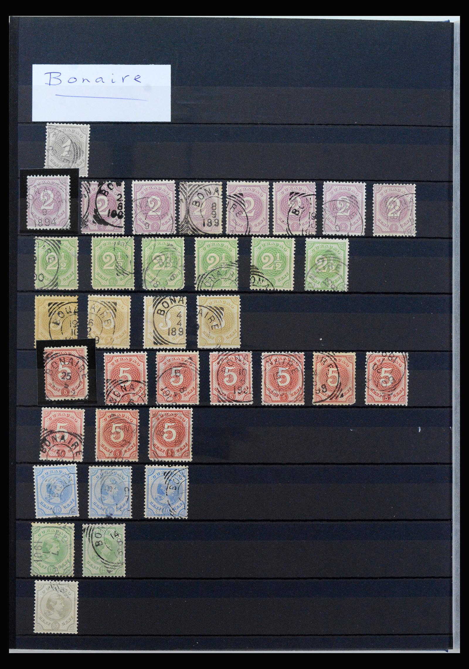 40097 0014 - Postzegelverzameling 40097 Curaçao stempels 1873-1980.