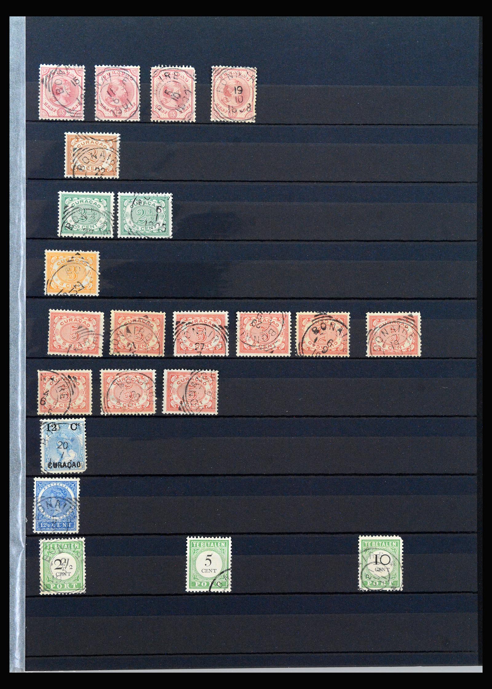 40097 0015 - Postzegelverzameling 40097 Curaçao stempels 1873-1980.